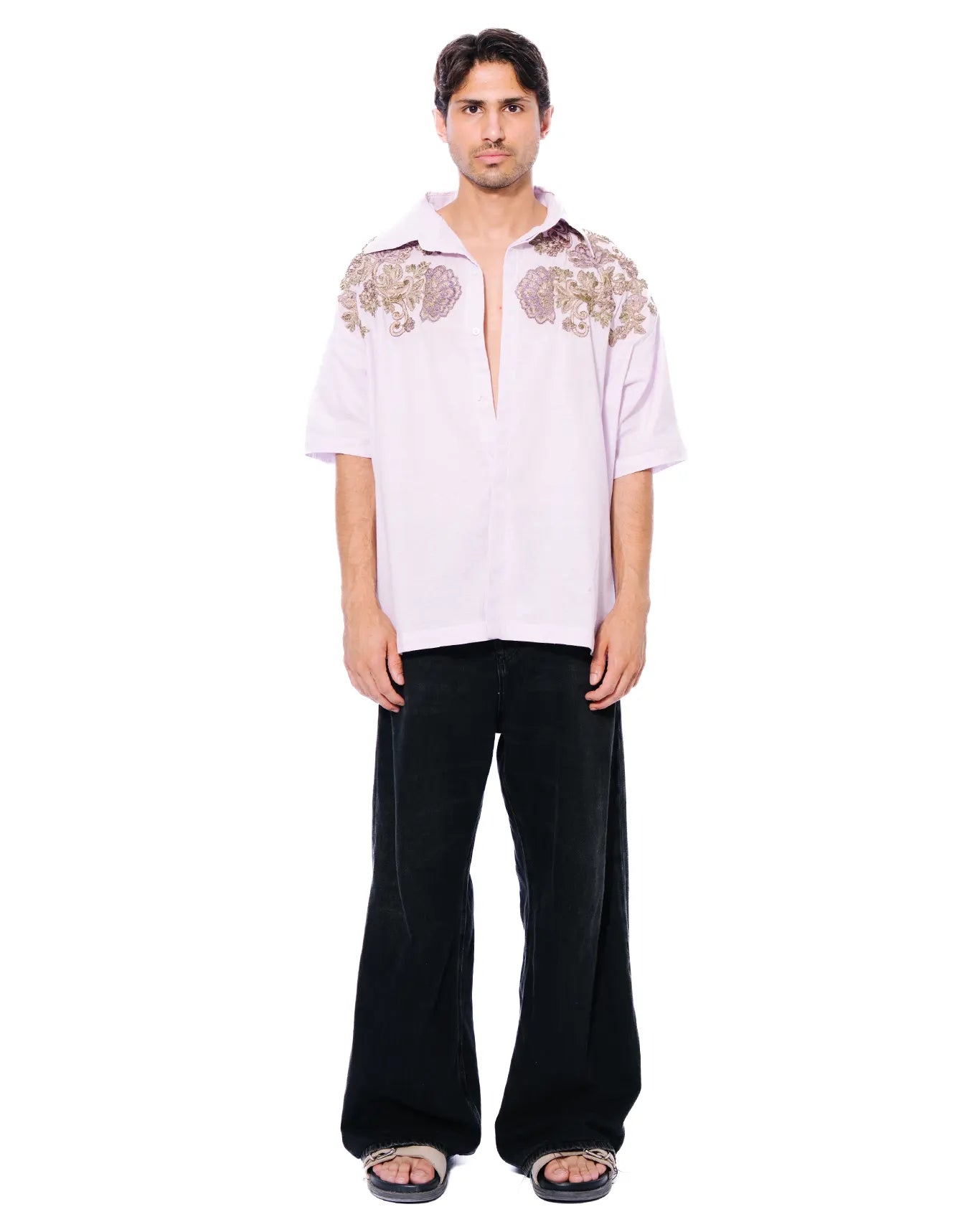 Lilac Jatt Linen Shirt