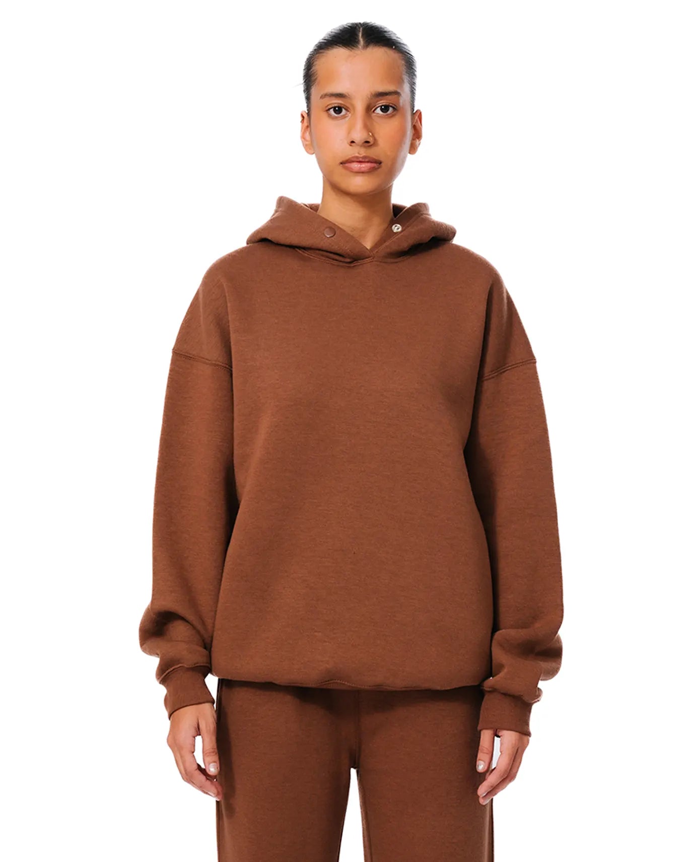 Oversized Pullover Hoodie in pinecone