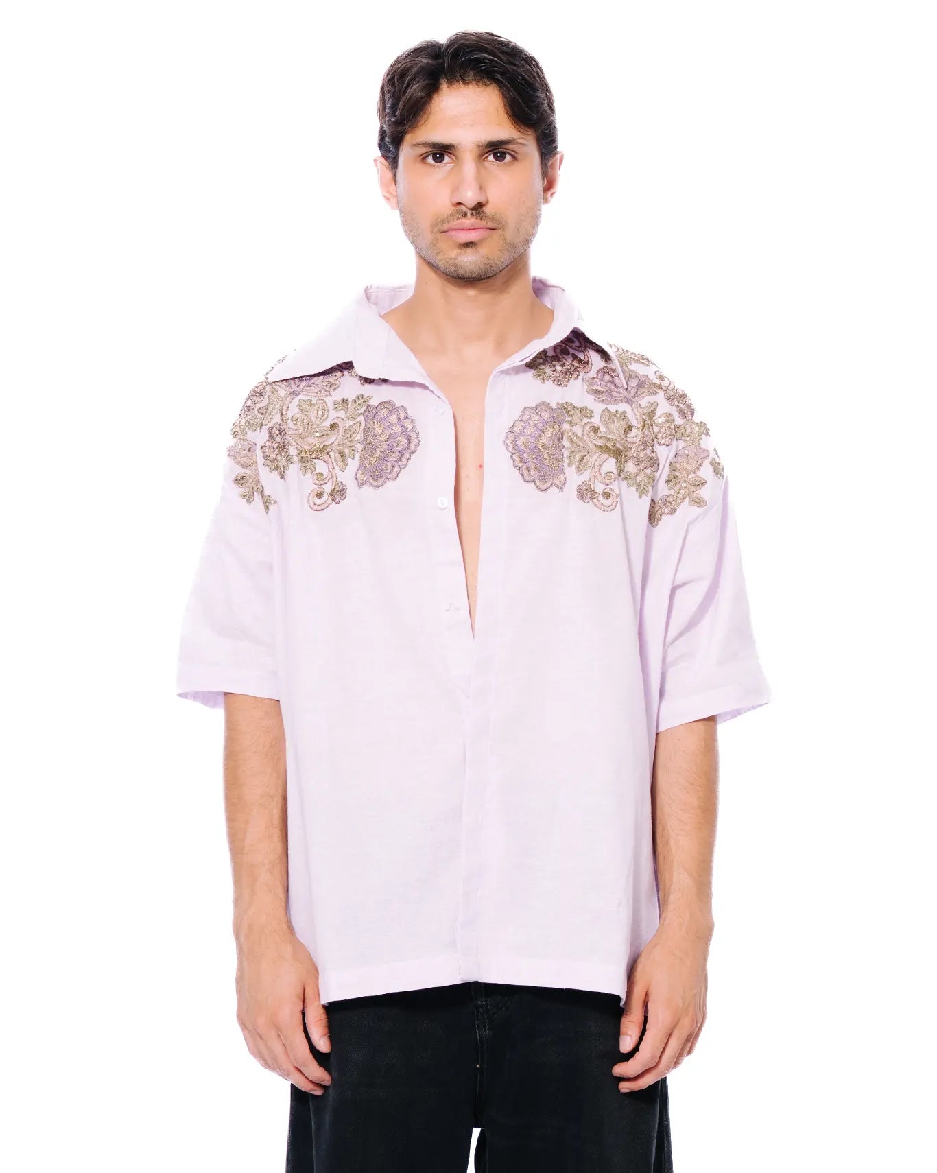 Lilac Jatt Linen Shirt