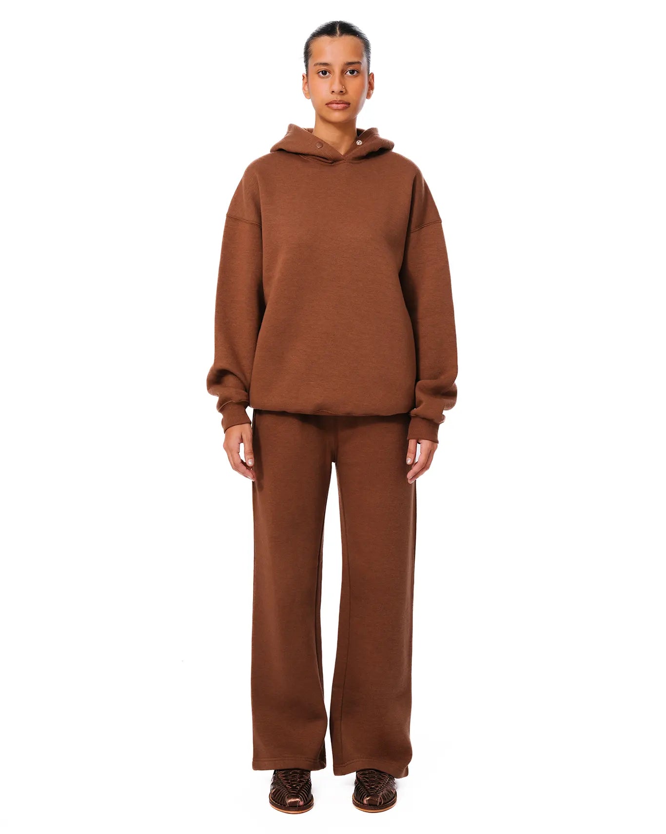 Oversized Pullover Hoodie in pinecone