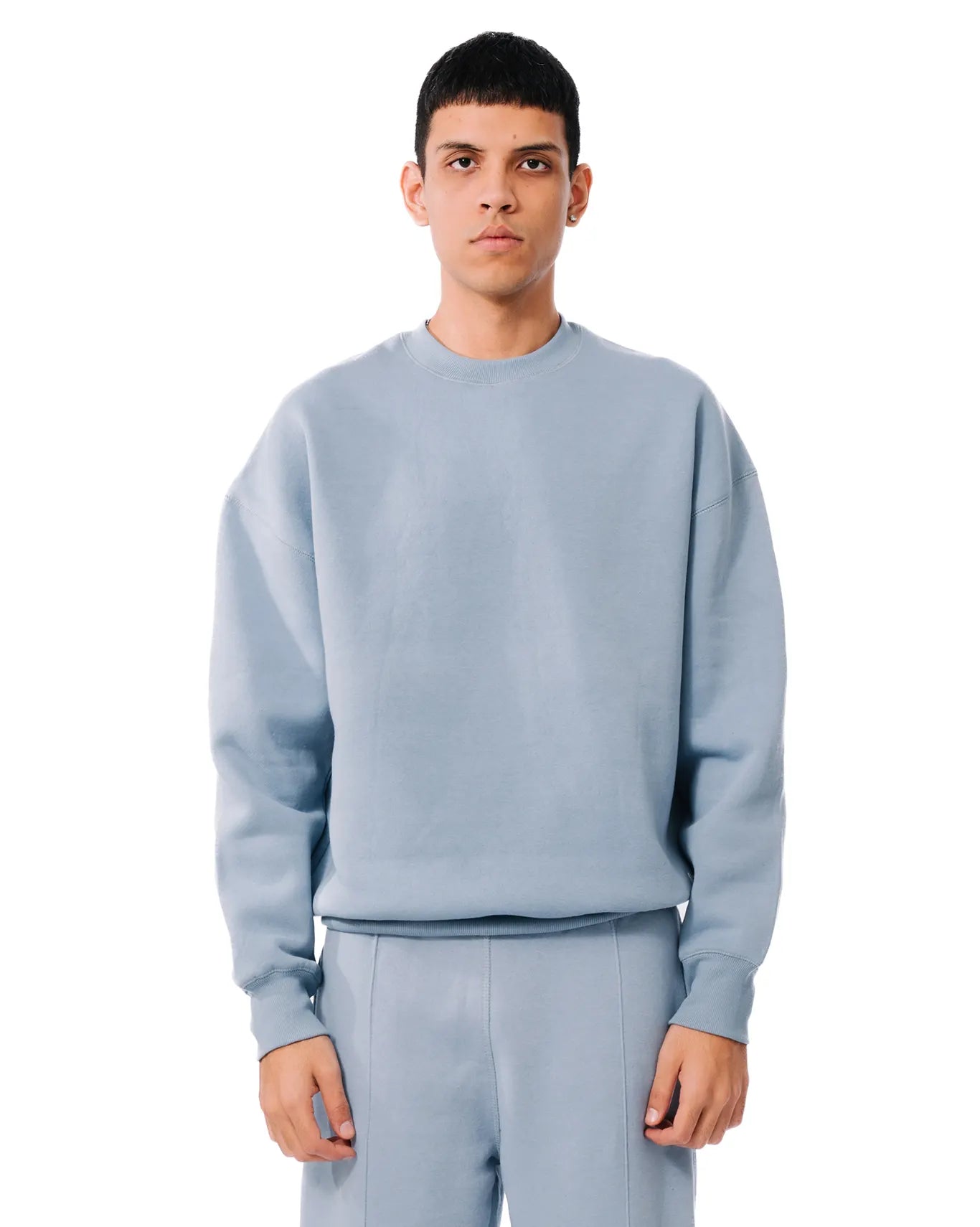 Oversized Crewneck Sweatshirt in faded denim