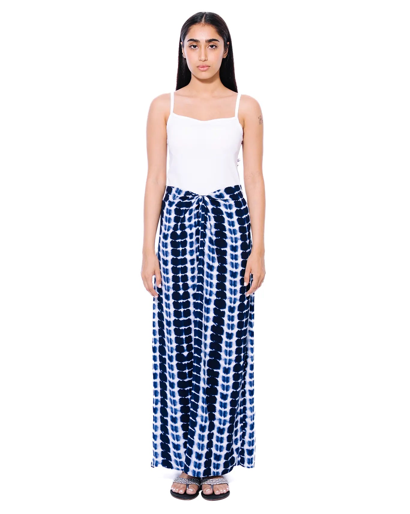 Blue Tye Dye Sarong Skirt