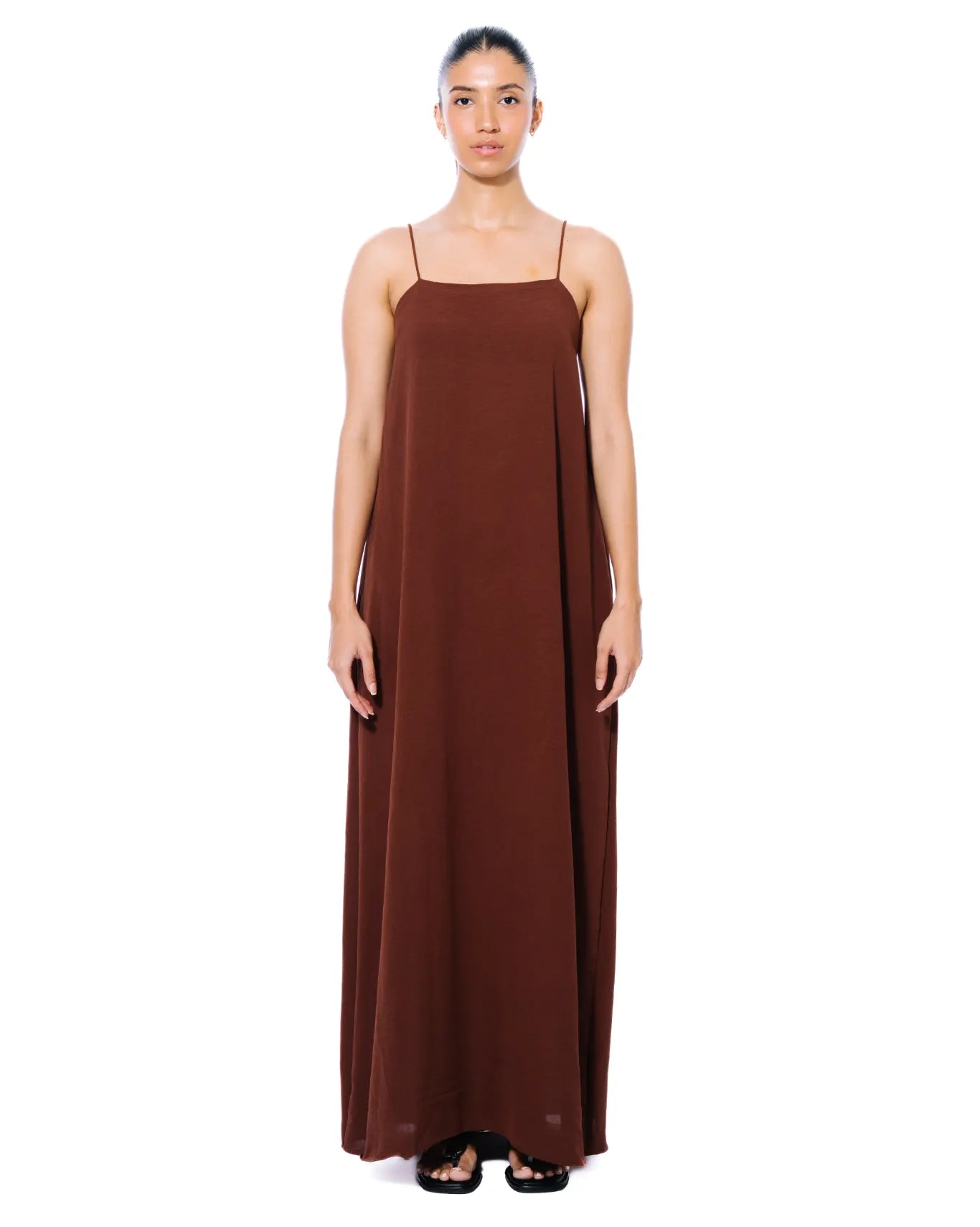 Warm Brown Pocket Dress