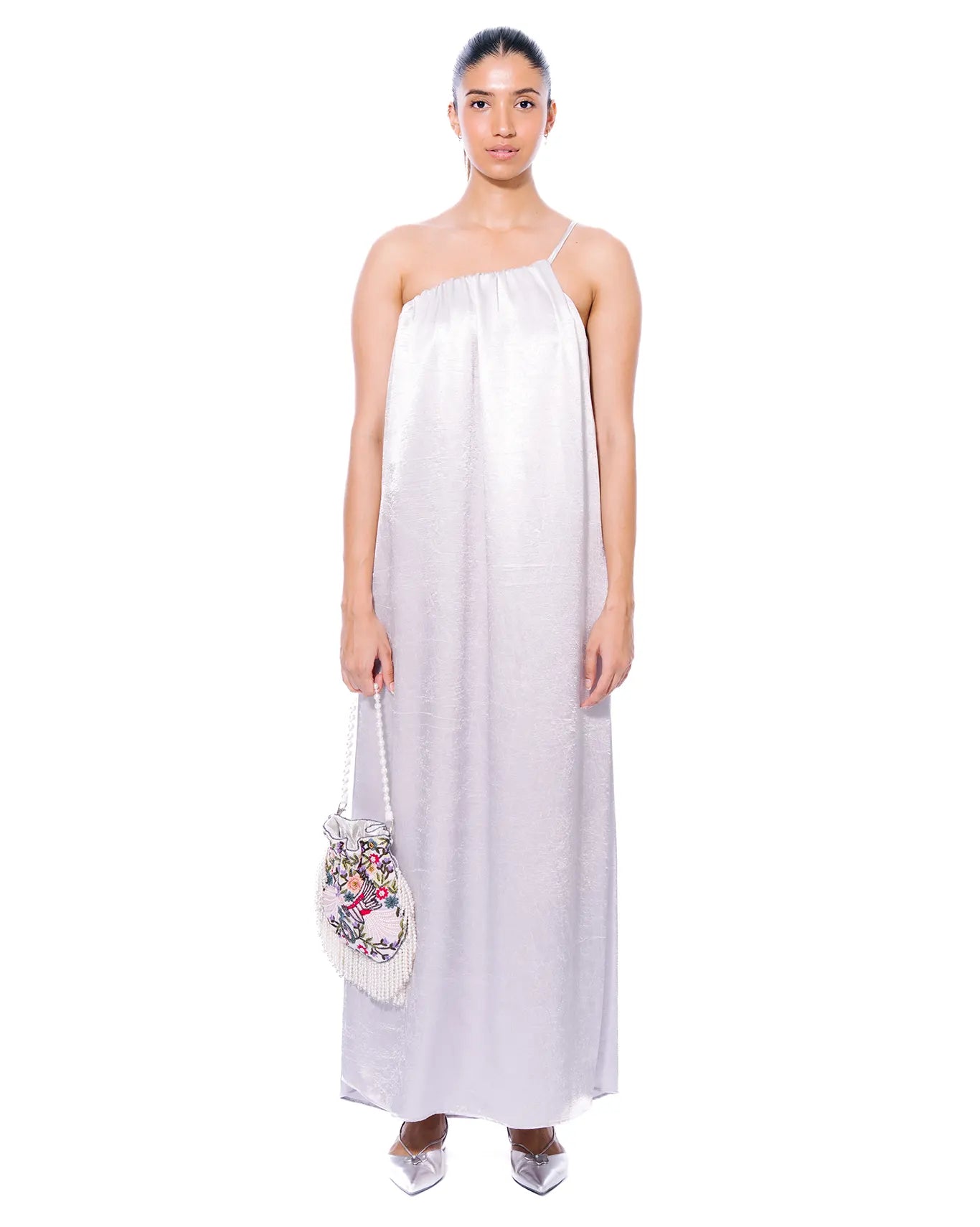 Silver Siren One-Shoulder Dress
