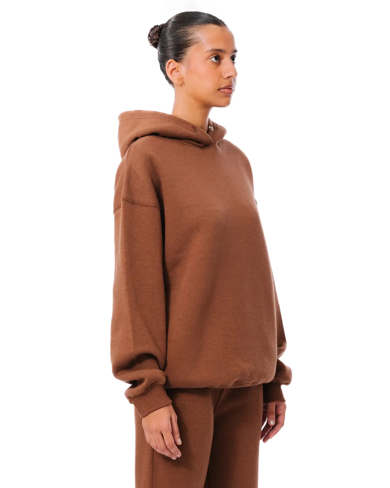 Oversized Pullover Hoodie in pinecone