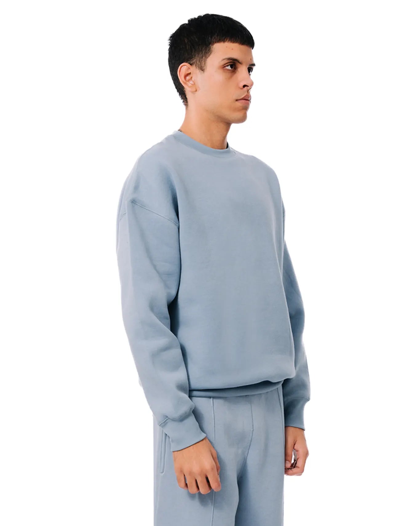 Oversized Crewneck Sweatshirt in faded denim