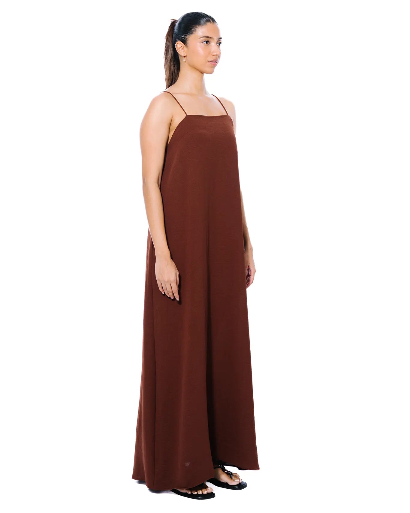 Warm Brown Pocket Dress