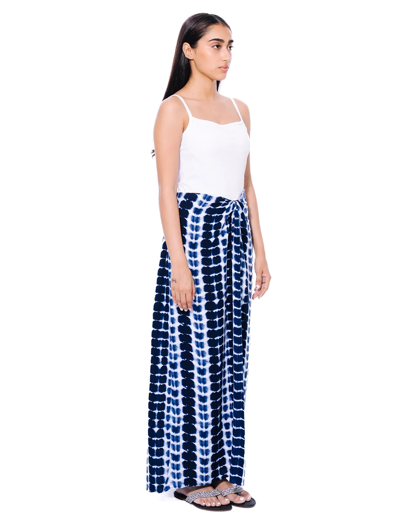 Blue Tye Dye Sarong Skirt