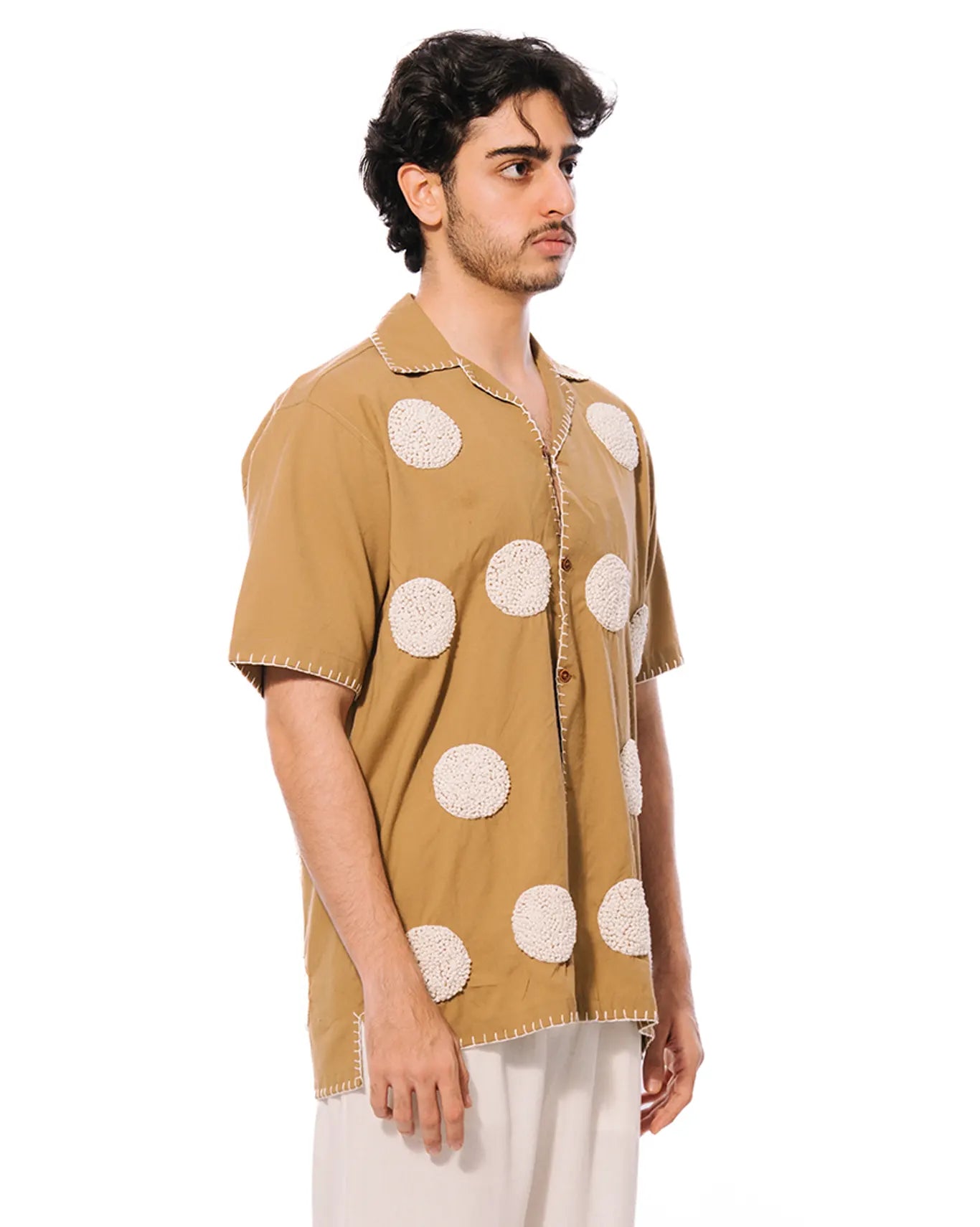 Light Brown Pointilism Shirt