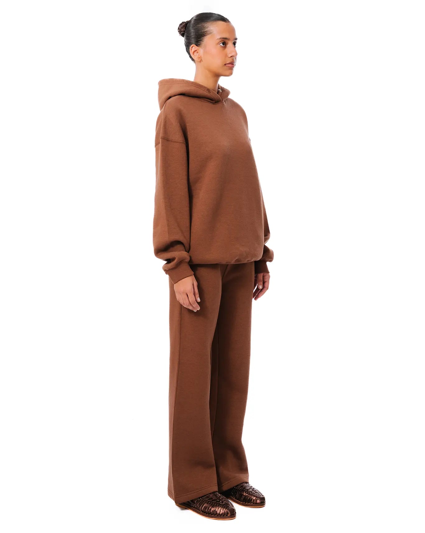Oversized Pullover Hoodie in pinecone