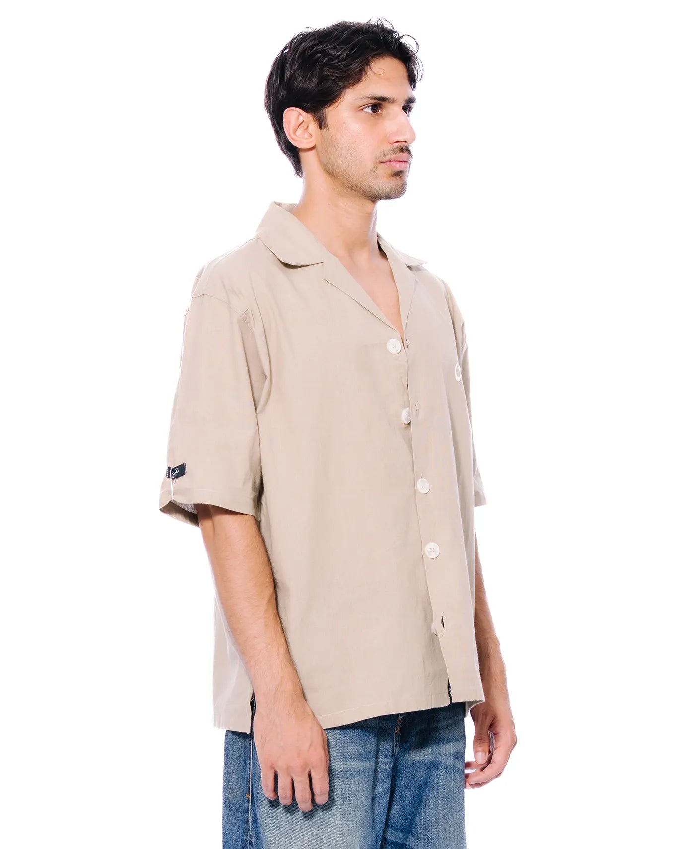 Beige Button Down Shirt