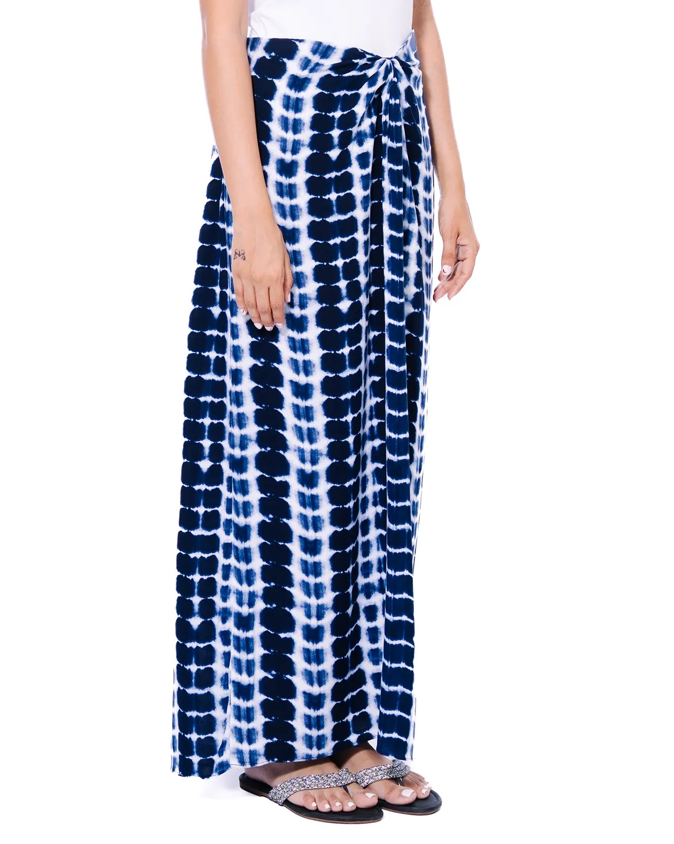 Blue Tye Dye Sarong Skirt
