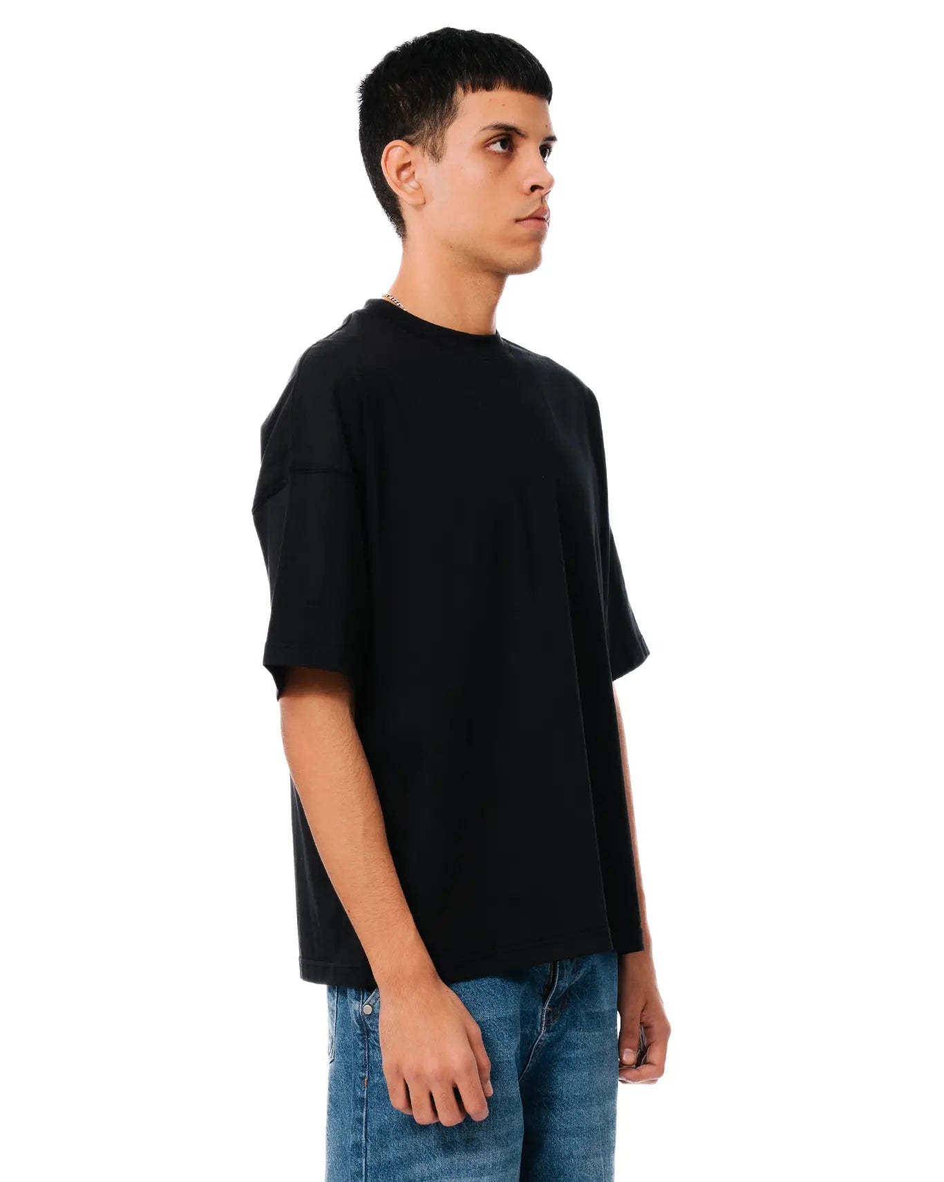 Crew Oversized T-Shirt in True Black
