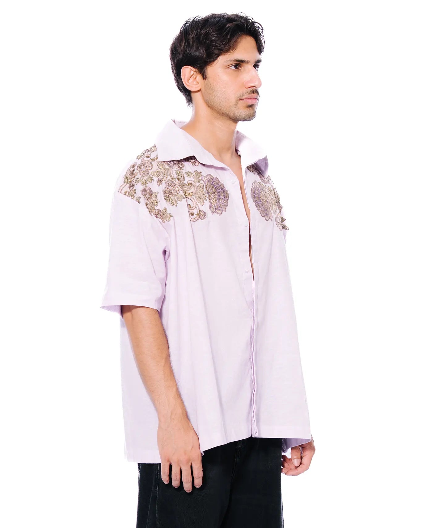 Lilac Jatt Linen Shirt