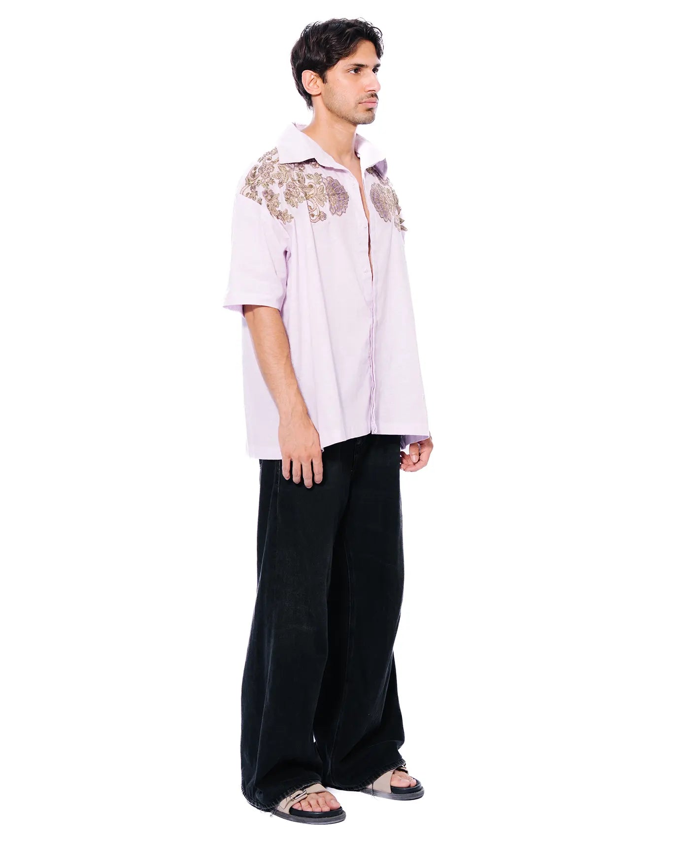 Lilac Jatt Linen Shirt