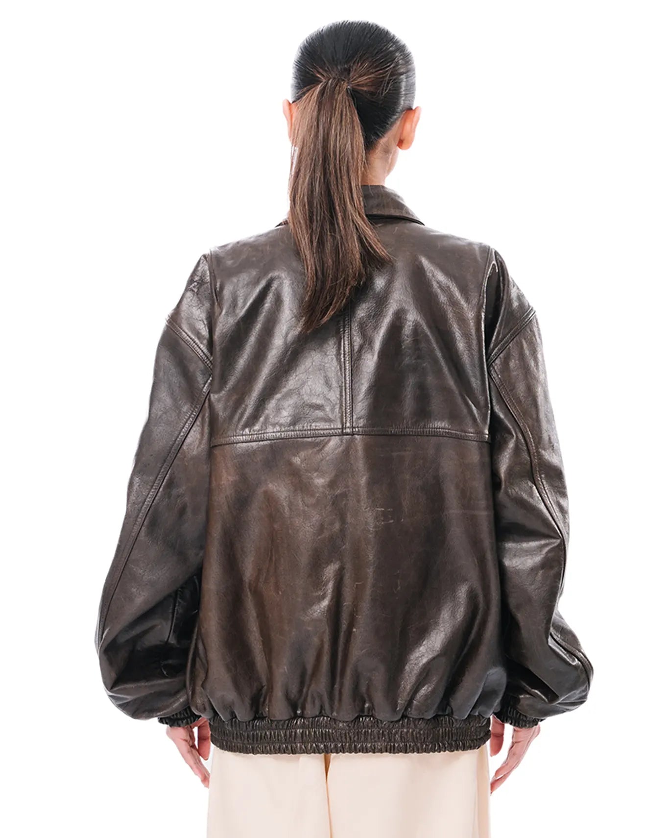 Cyanide Leather Jacket in brown