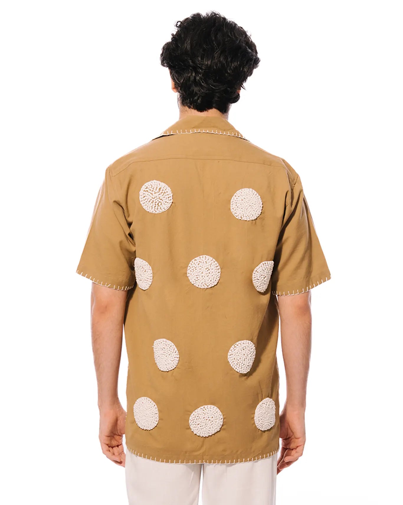 Light Brown Pointilism Shirt