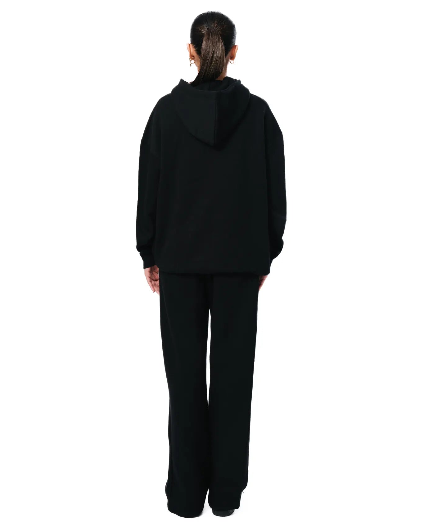 Oversized Pullover Hoodie in pure black