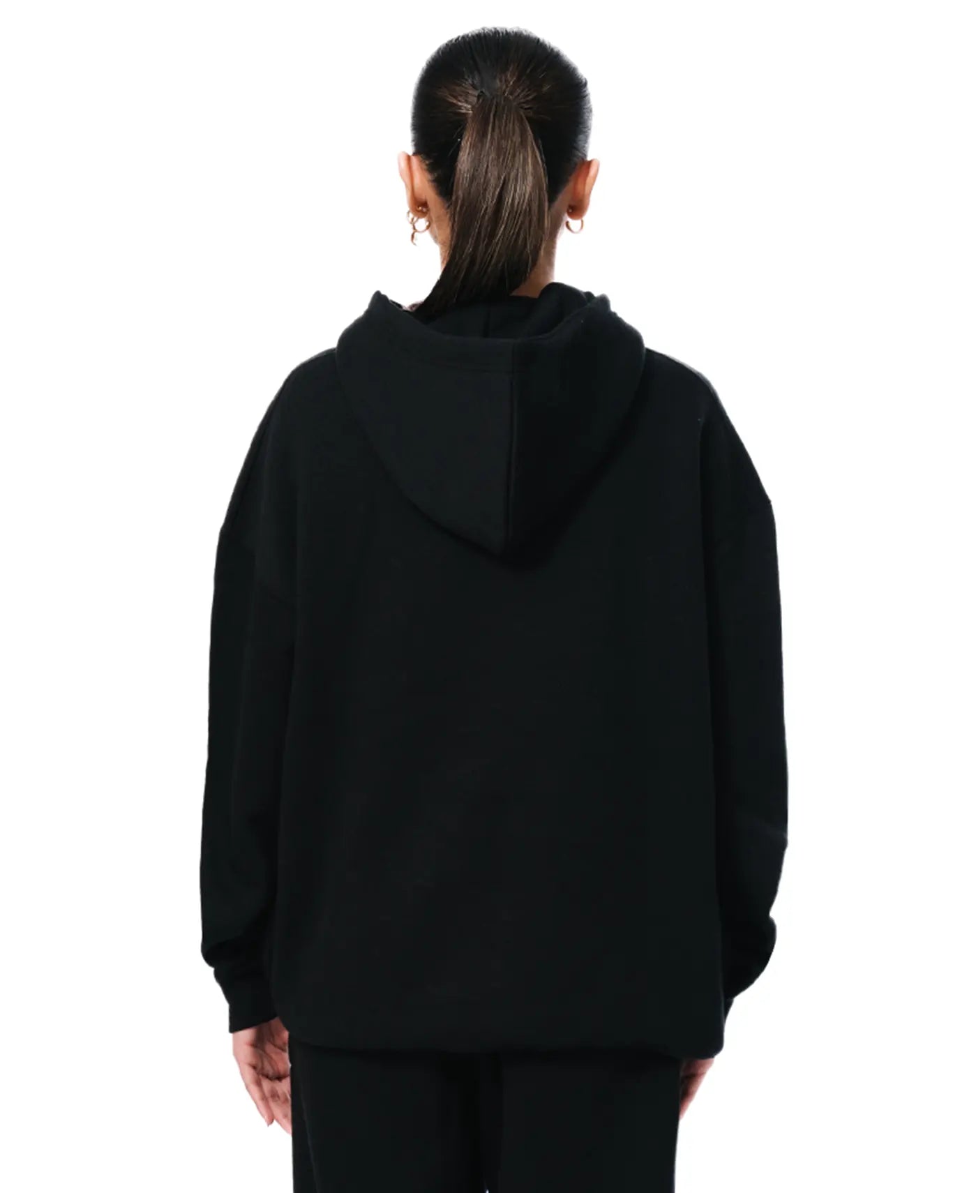 Oversized Pullover Hoodie in pure black