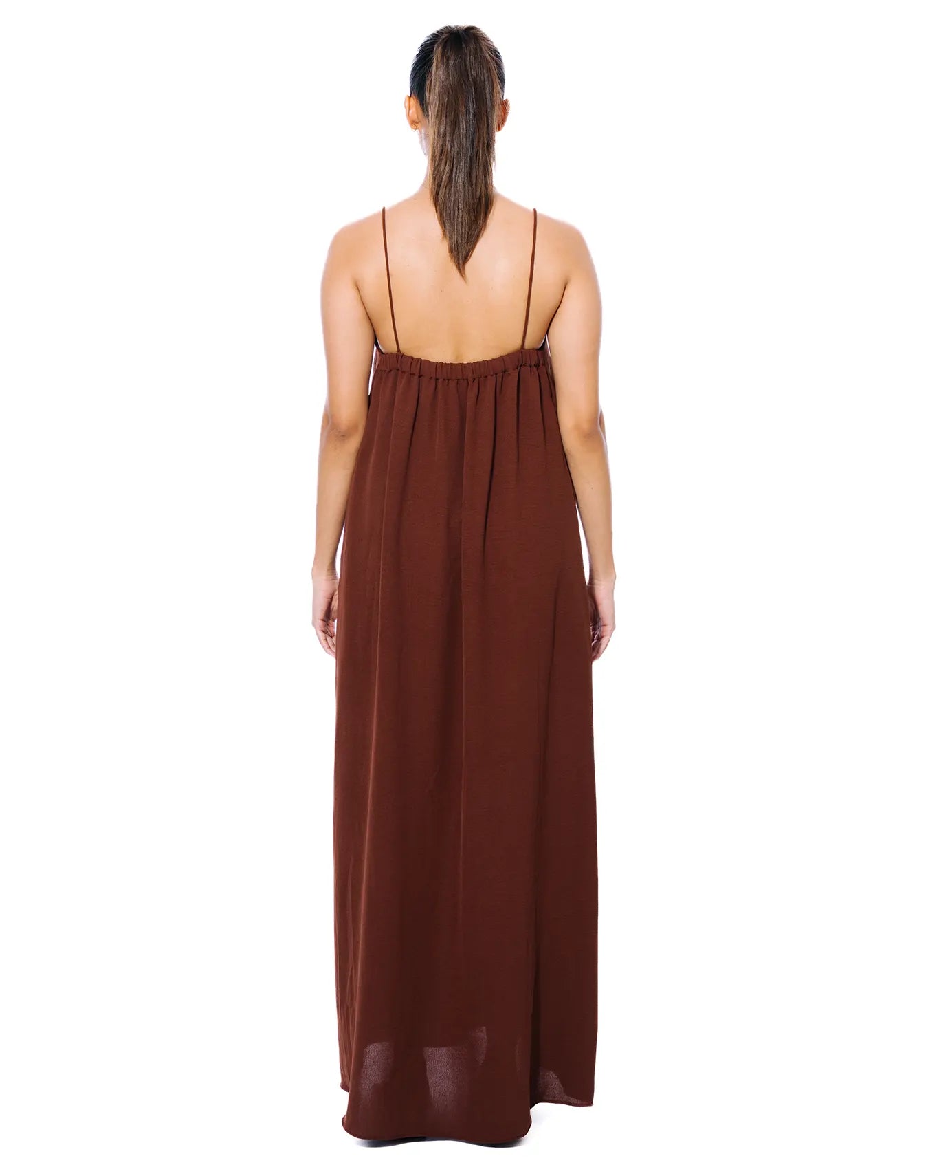 Warm Brown Pocket Dress