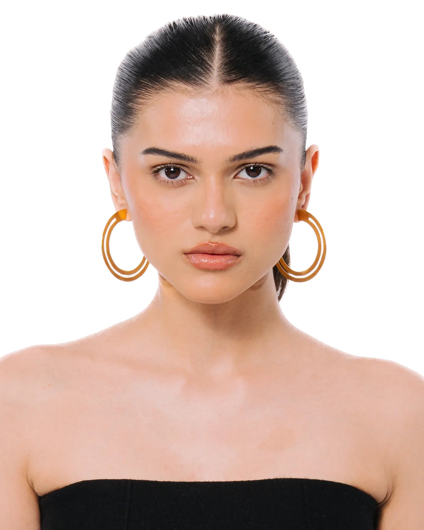 Amna Shariff Cutout Gold plated Slit Hoops cult