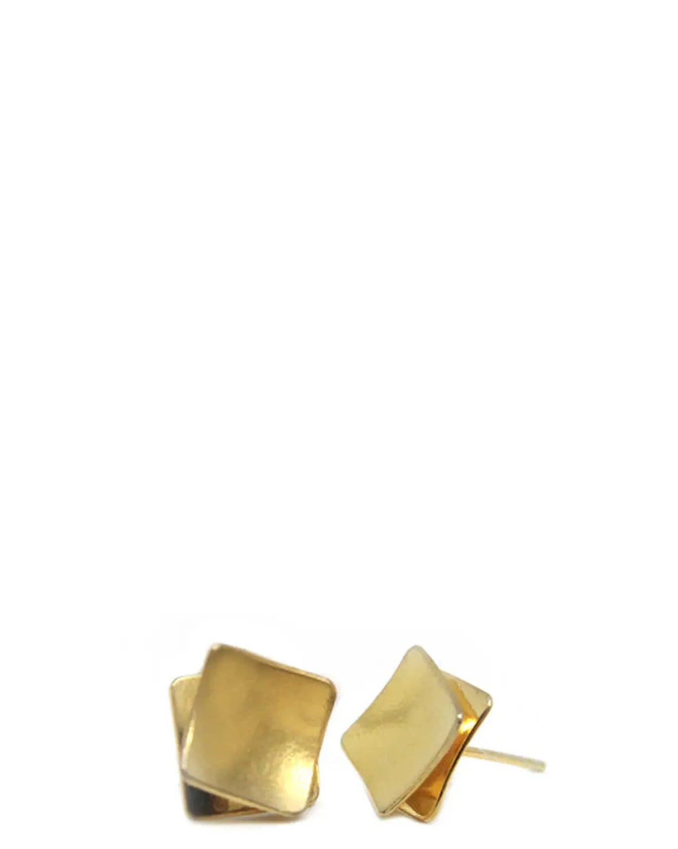 Amna Shariff Gold Plated Concave Squares cult
