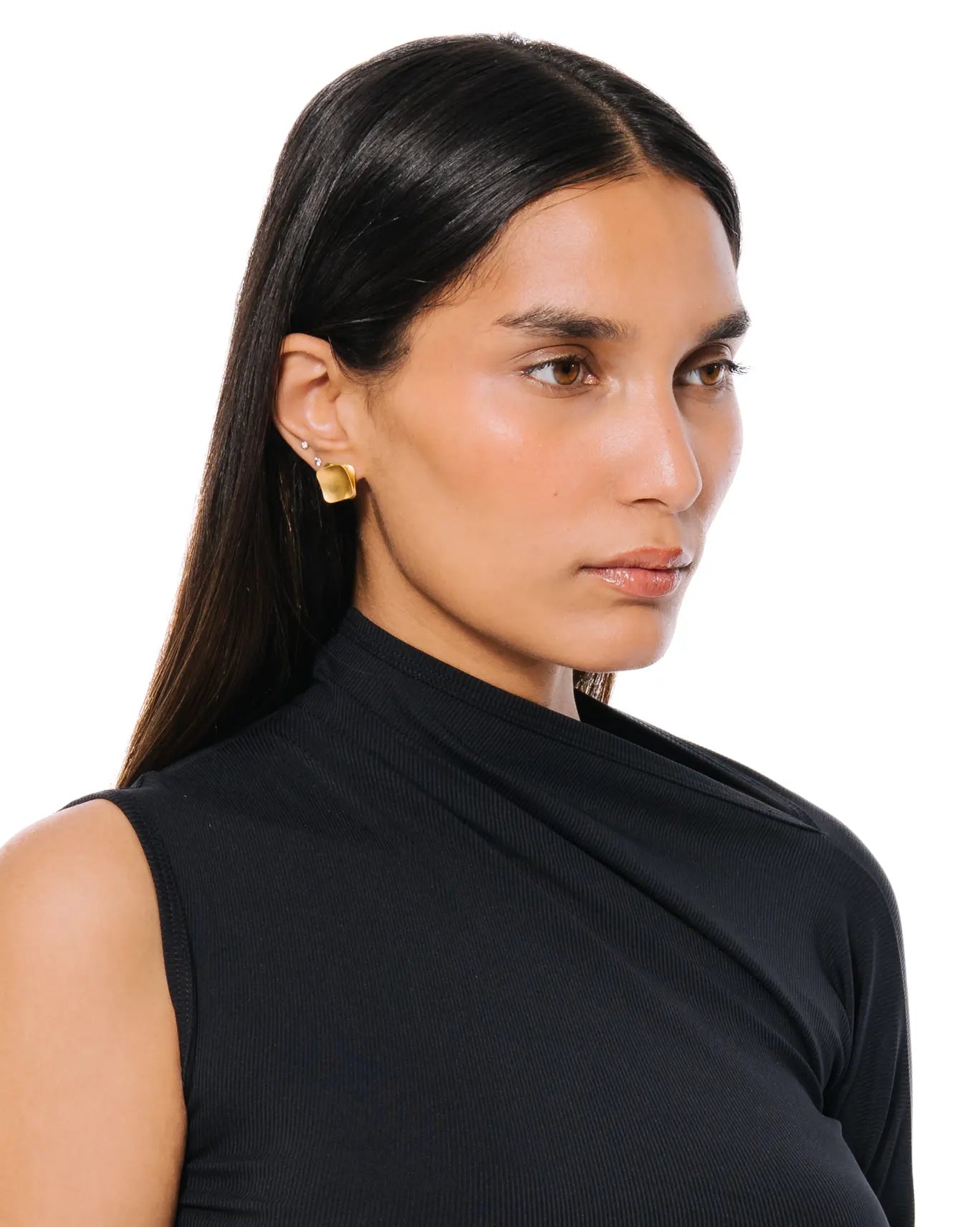 Amna Shariff Gold Plated Concave Squares cult