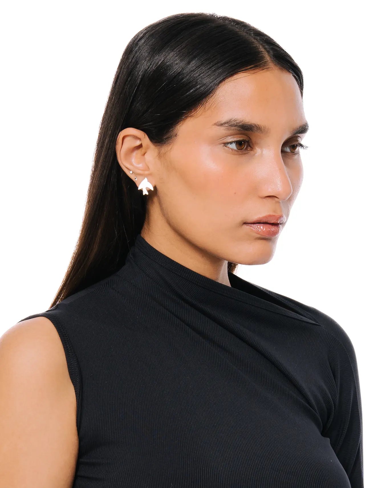 Amna Shariff Silver Bird Studs cult
