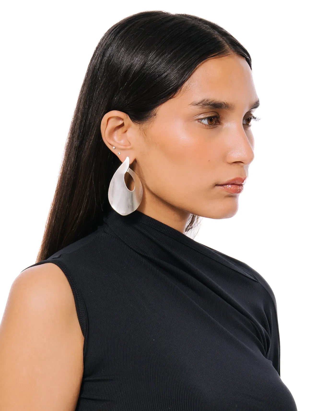 Amna Shariff Silver Cutout Earrings cult