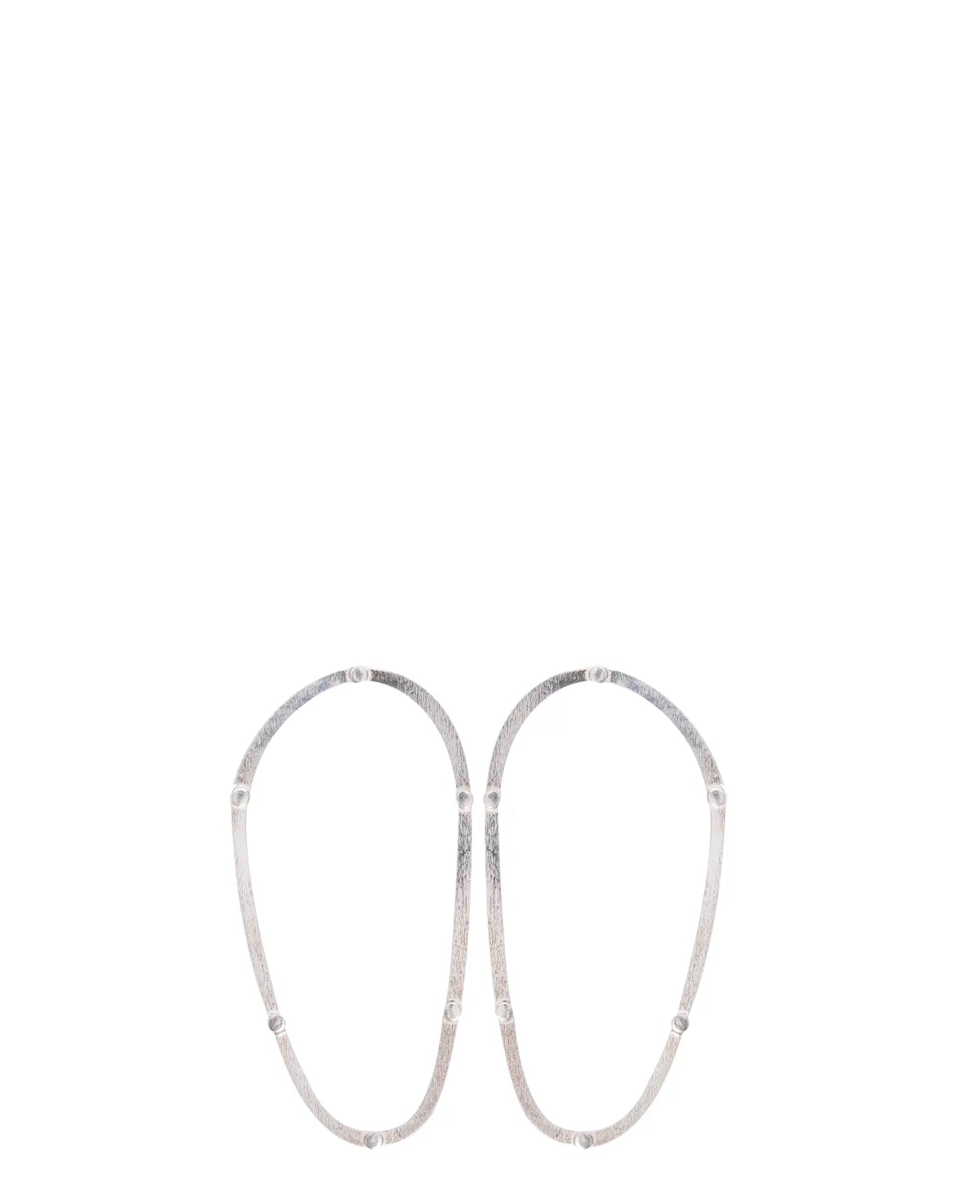 Amna Shariff Silver Oblong Discs Posts cult