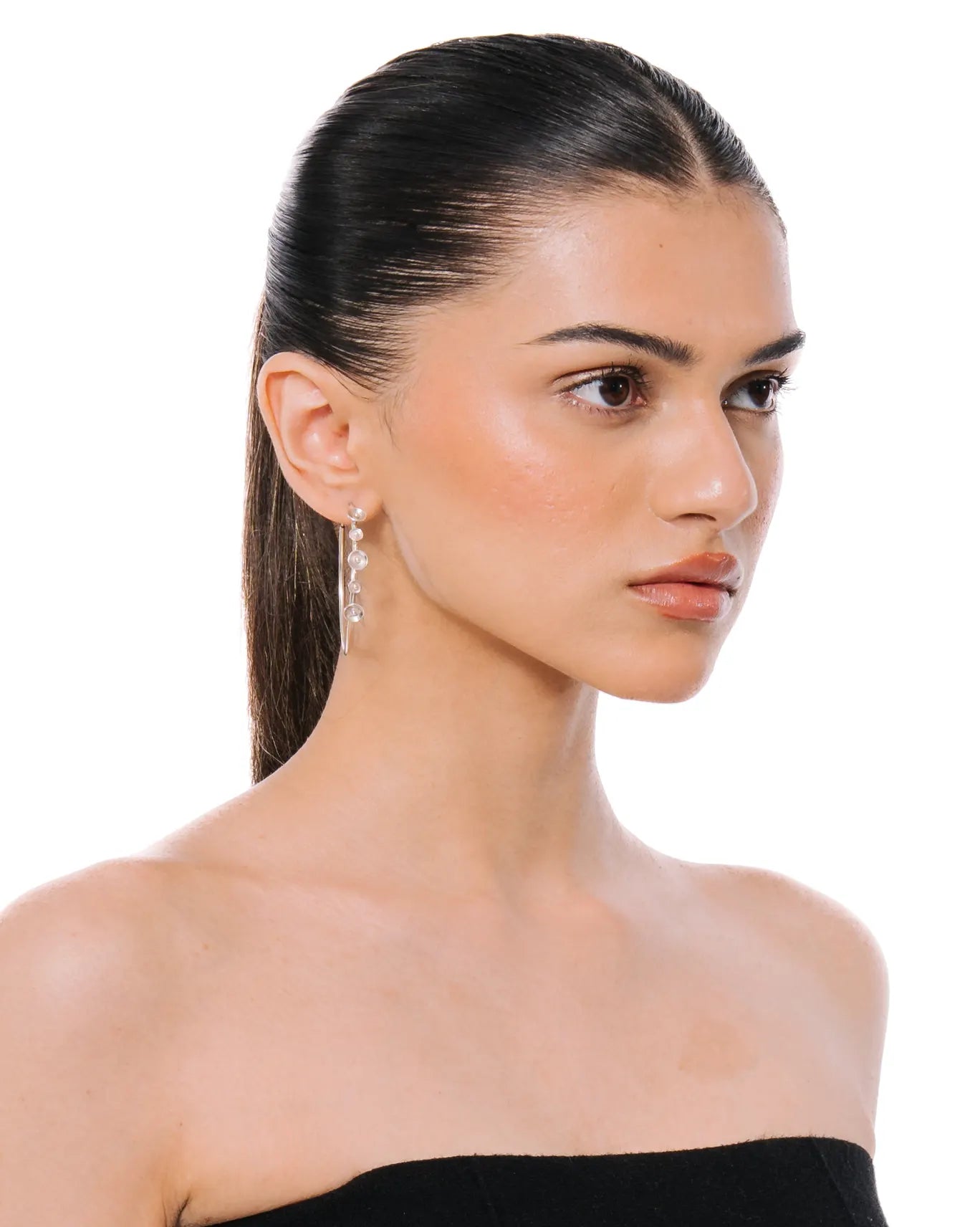 Amna Shariff Silver Round Discs Hoops cult
