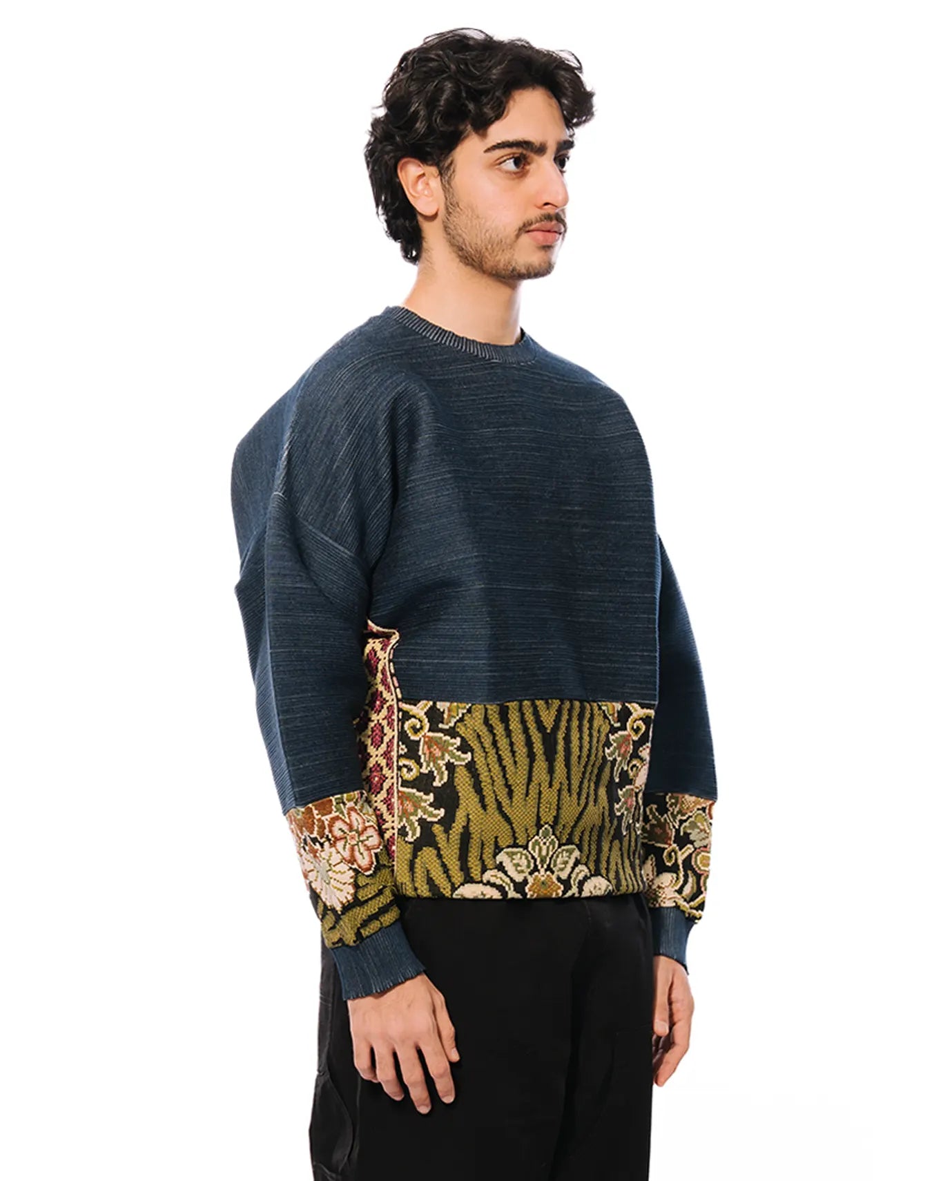 Collected xx Blue Zero Waste Hilal-e-Eid Sweatshirt Cult Karachi