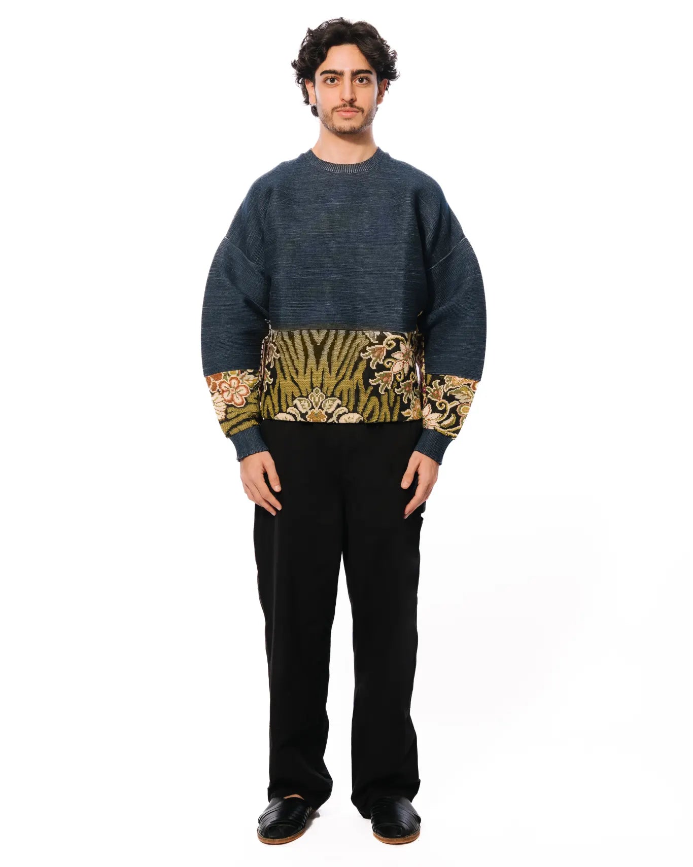 Collected xx Blue Zero Waste Hilal-e-Eid Sweatshirt Cult Karachi