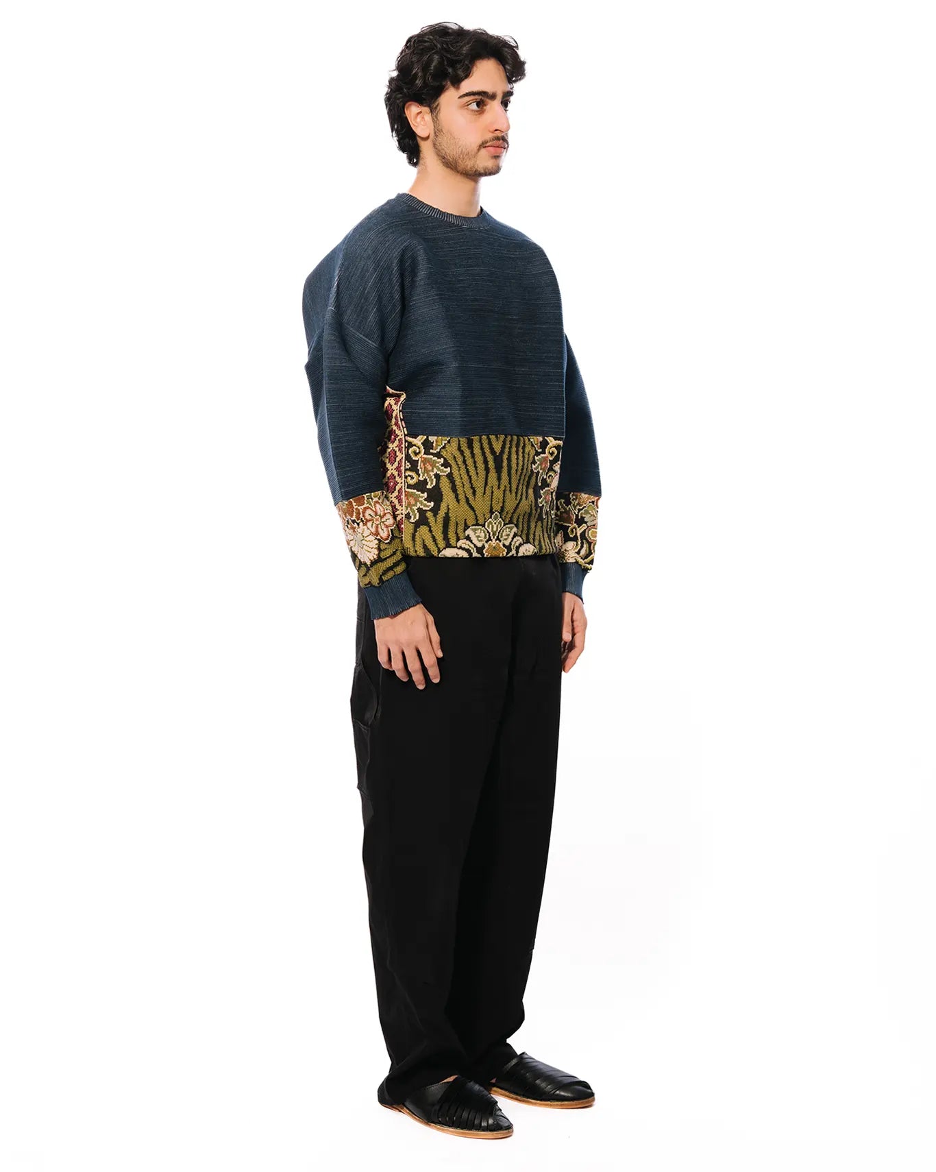 Collected xx Blue Zero Waste Hilal-e-Eid Sweatshirt Cult Karachi