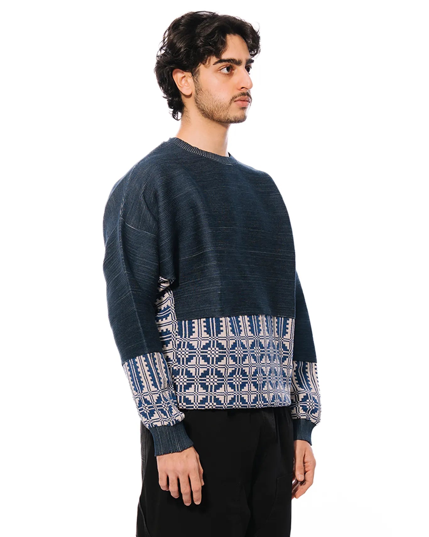 Collected xx Blue Zero Waste Majnu Blue Sweatshirt cult store