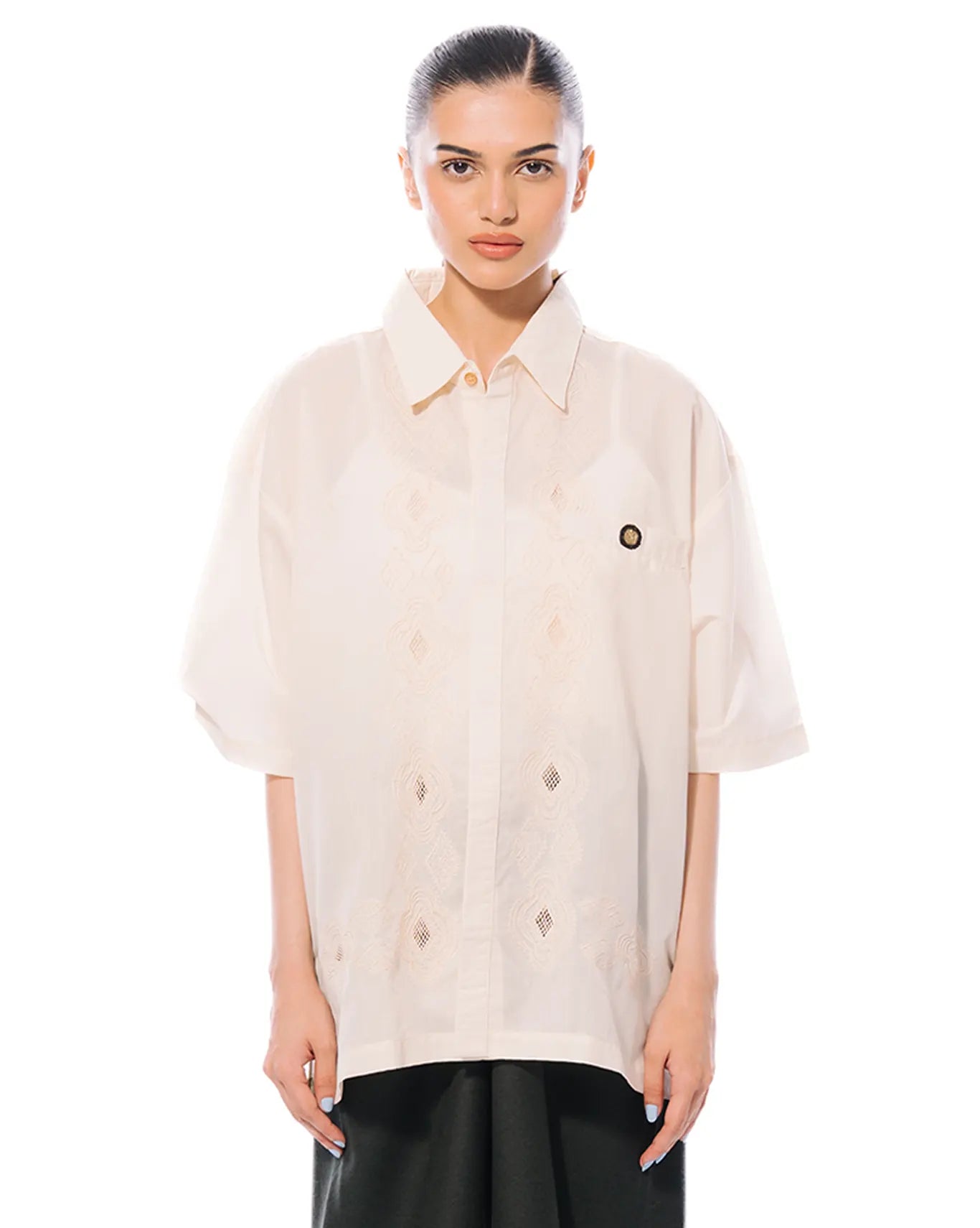 Collected xx White Cotton Taar Kashi Shirt cult store