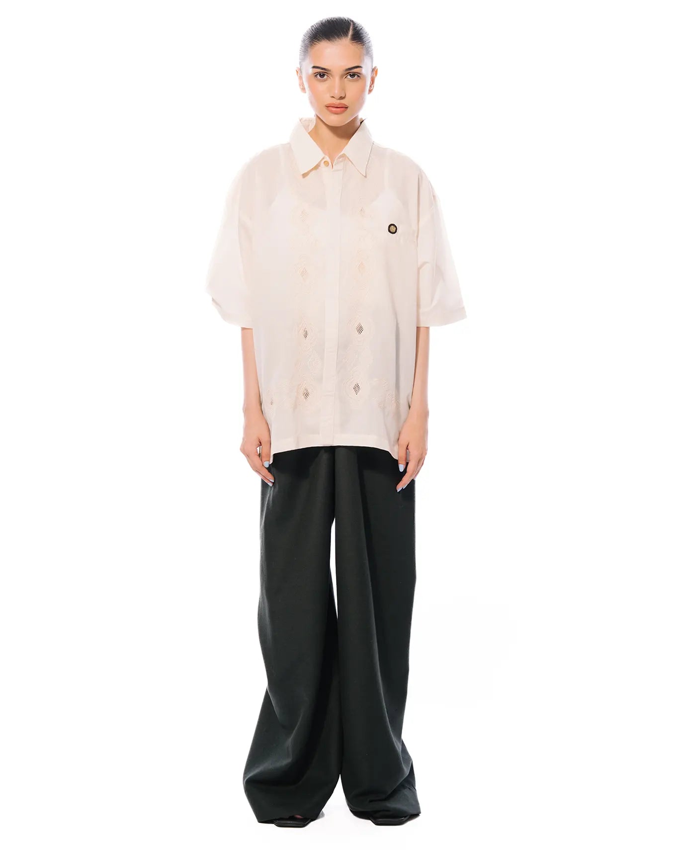 Collected xx White Cotton Taar Kashi Shirt cult store