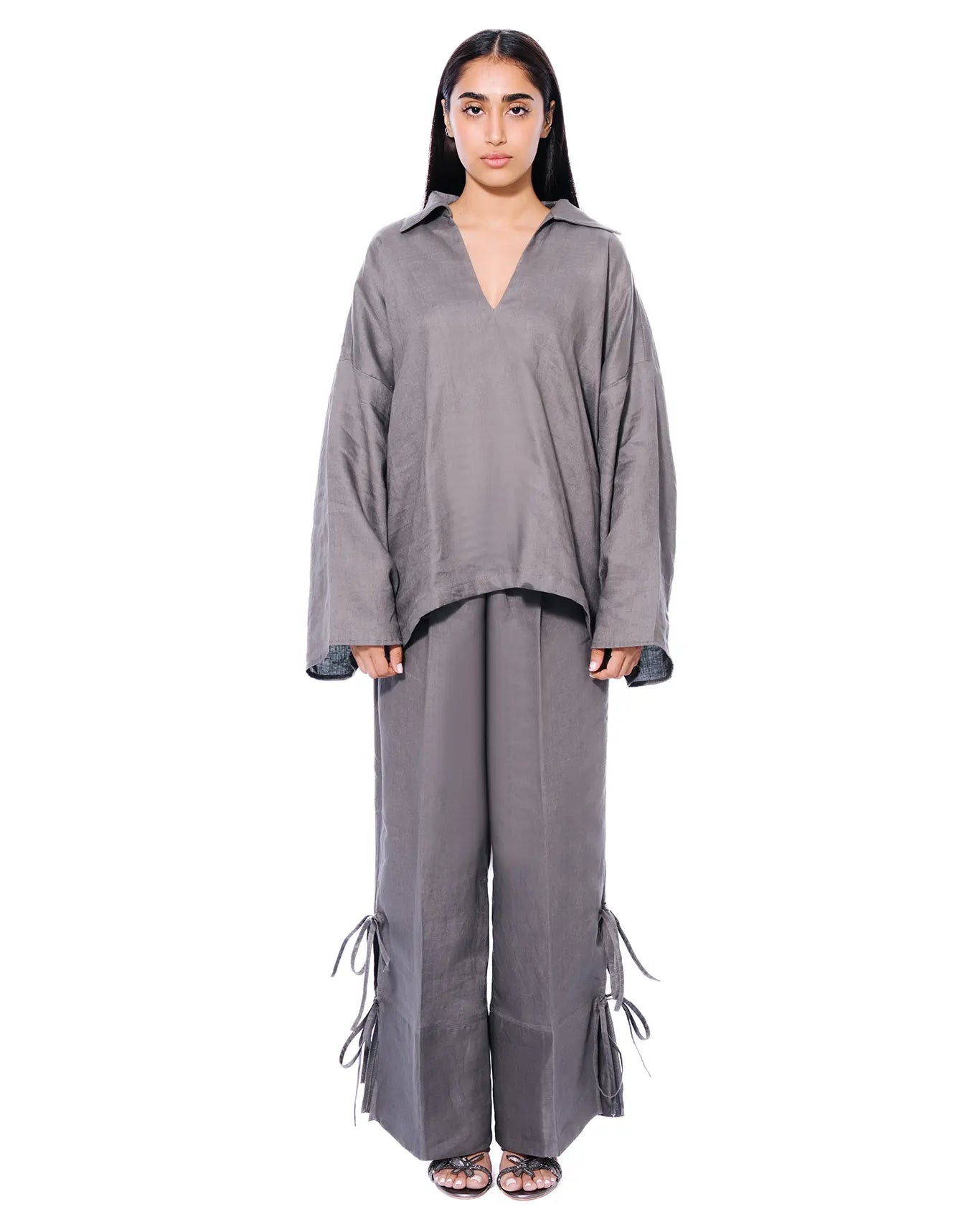 Curated Official Grey Linen Set Cult Store Khi