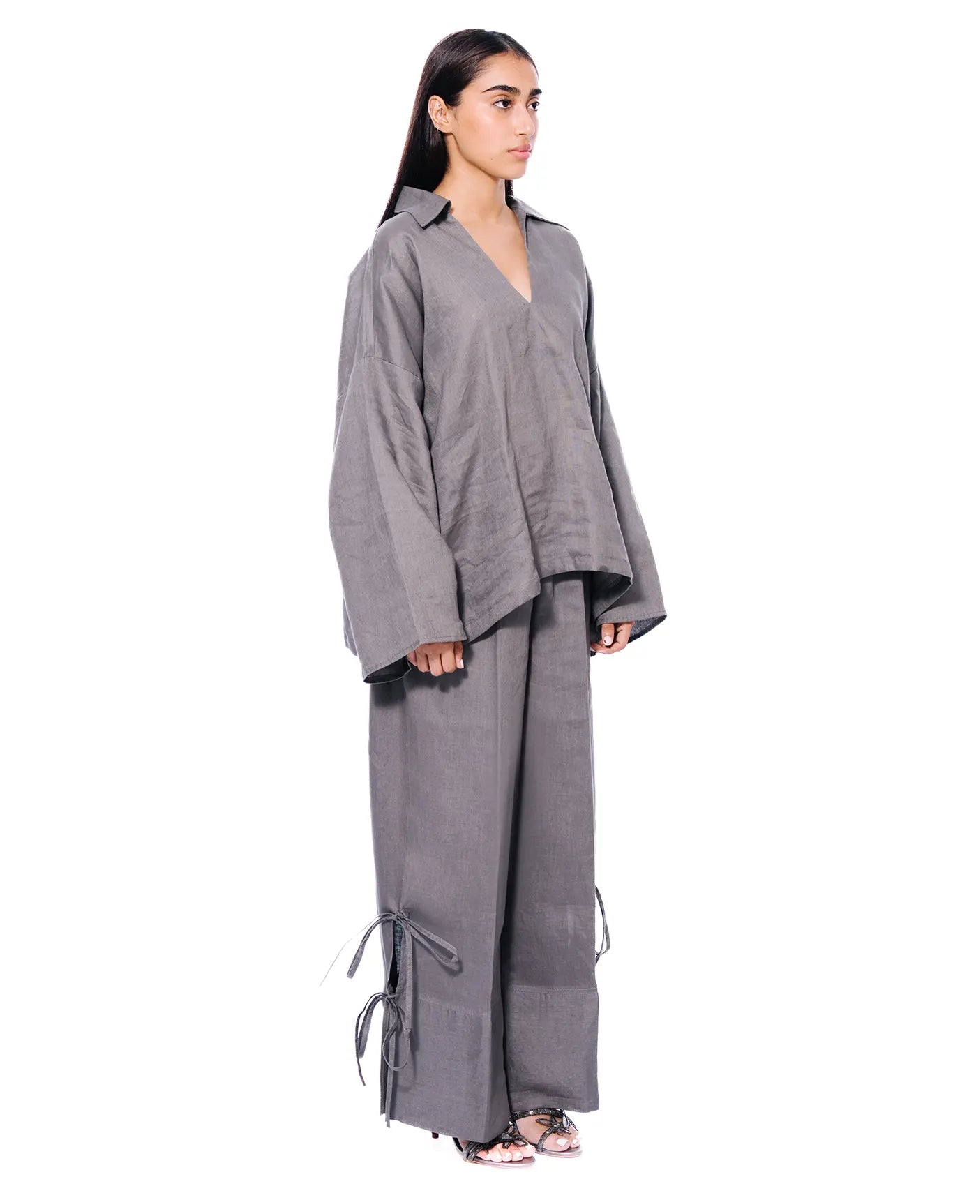 Curated Official Grey Linen Set Cult Store Khi