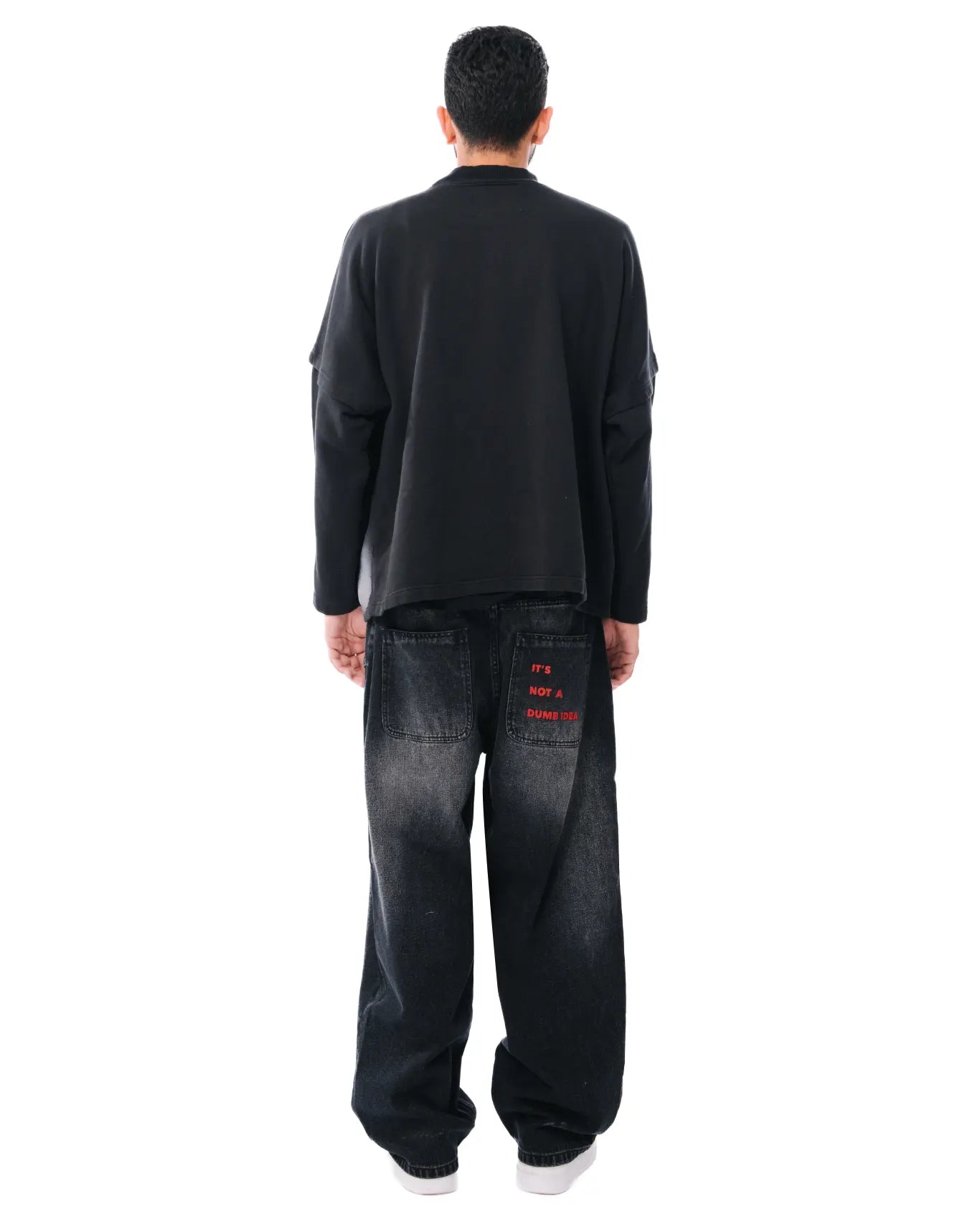 Cyanide Black Oversized Sweatshirt