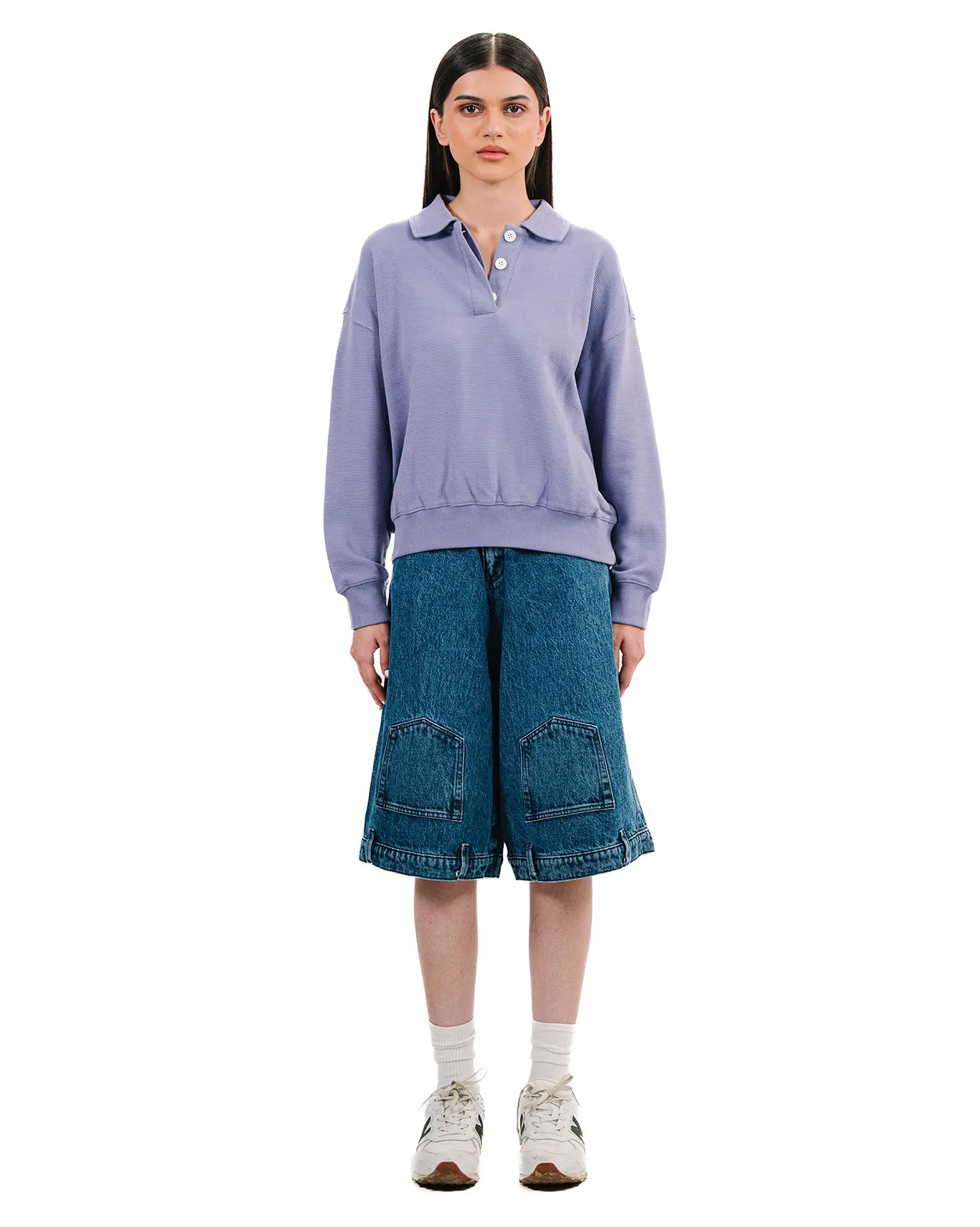 Cyanide Denim Blue Inverted Jorts Cult Karachi