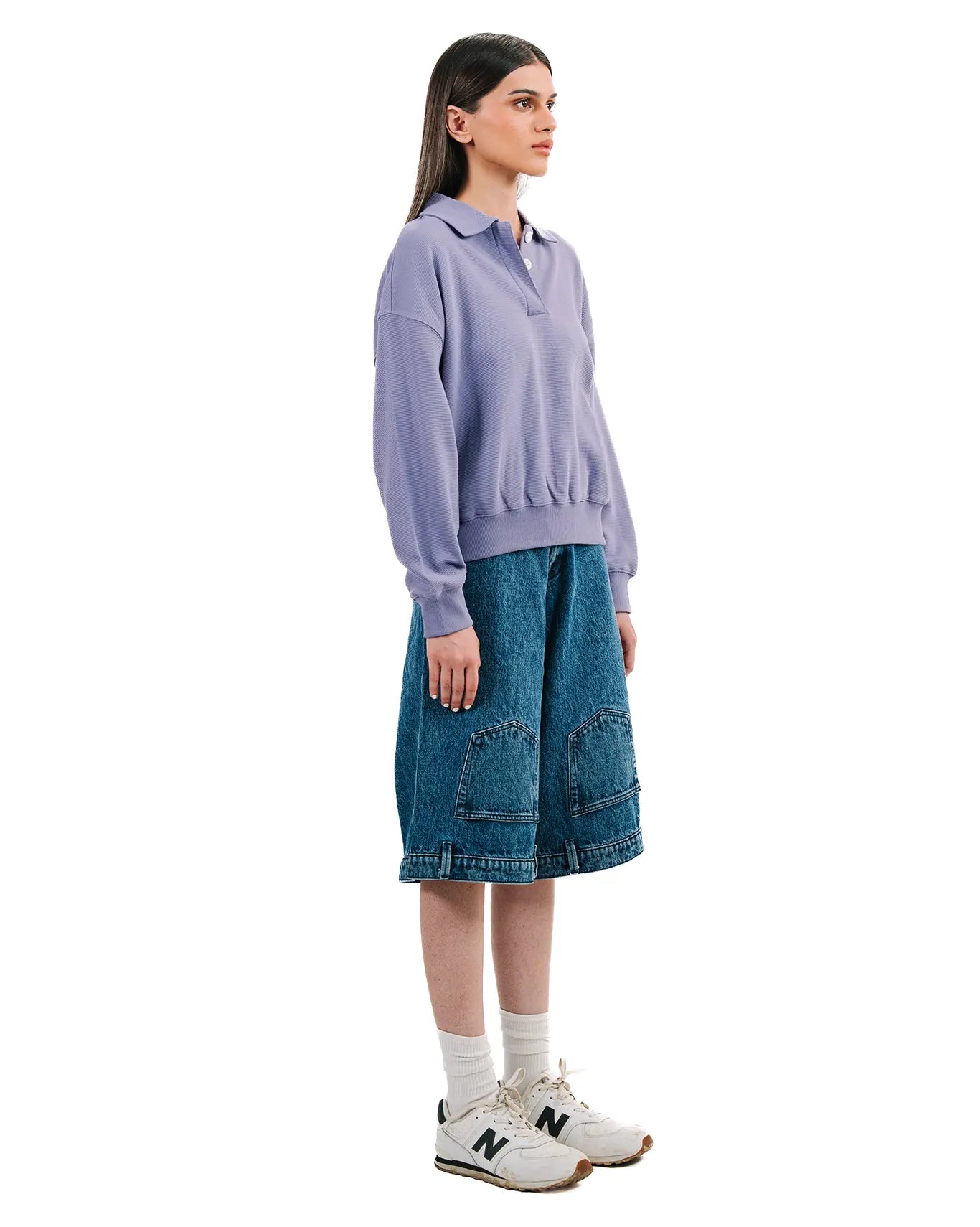 Cyanide Denim Blue Inverted Jorts Cult Karachi