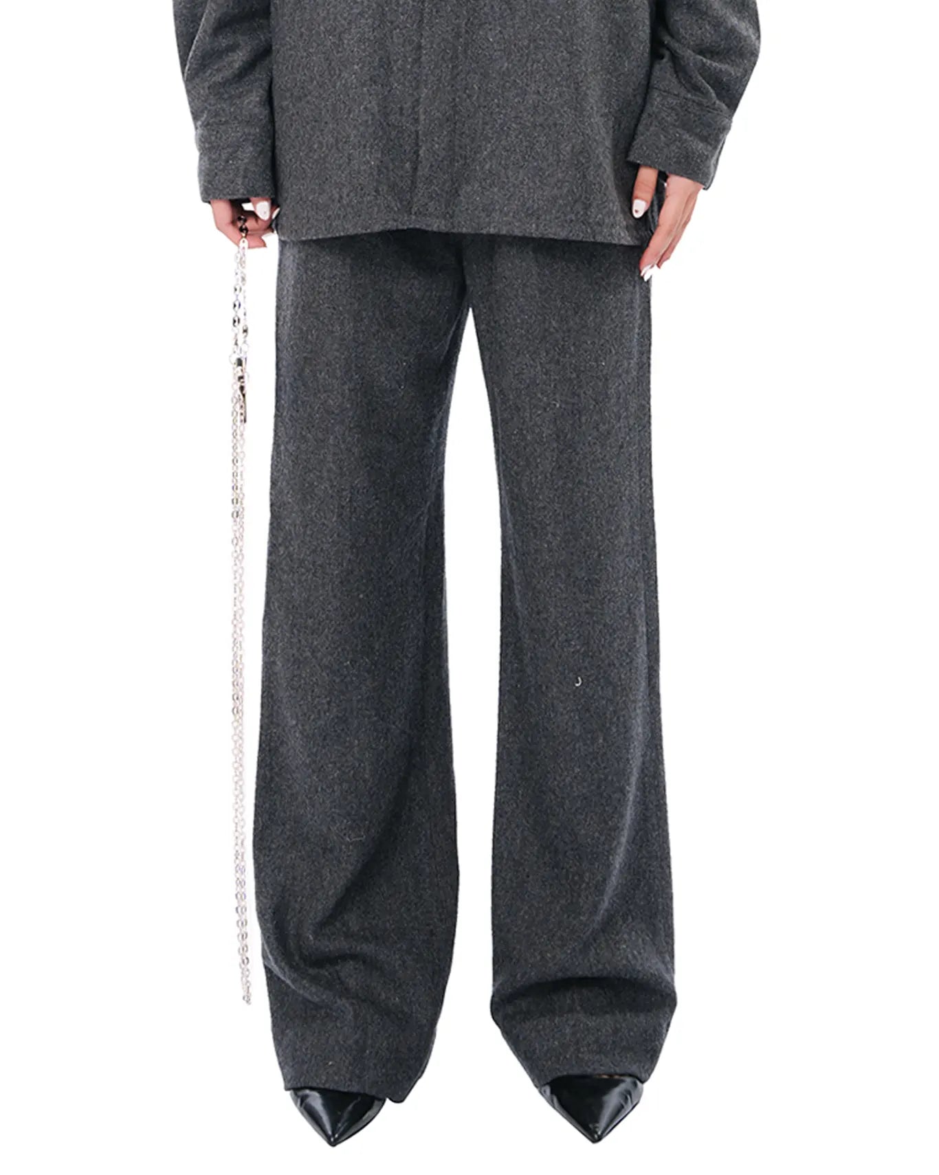 Cyanide Grey Wool Flannel Pants Cult Store