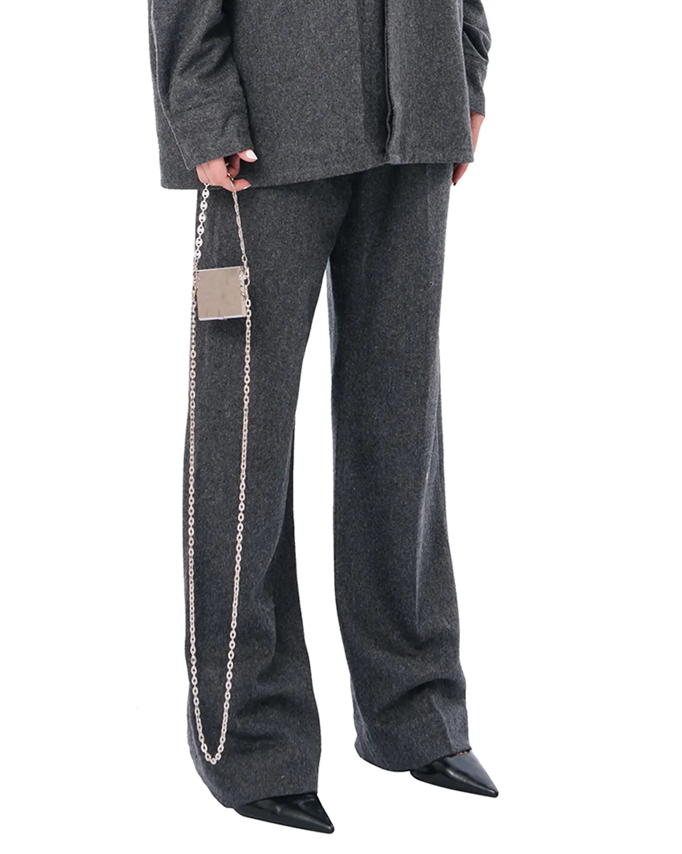 Cyanide Grey Wool Flannel Pants Cult Store