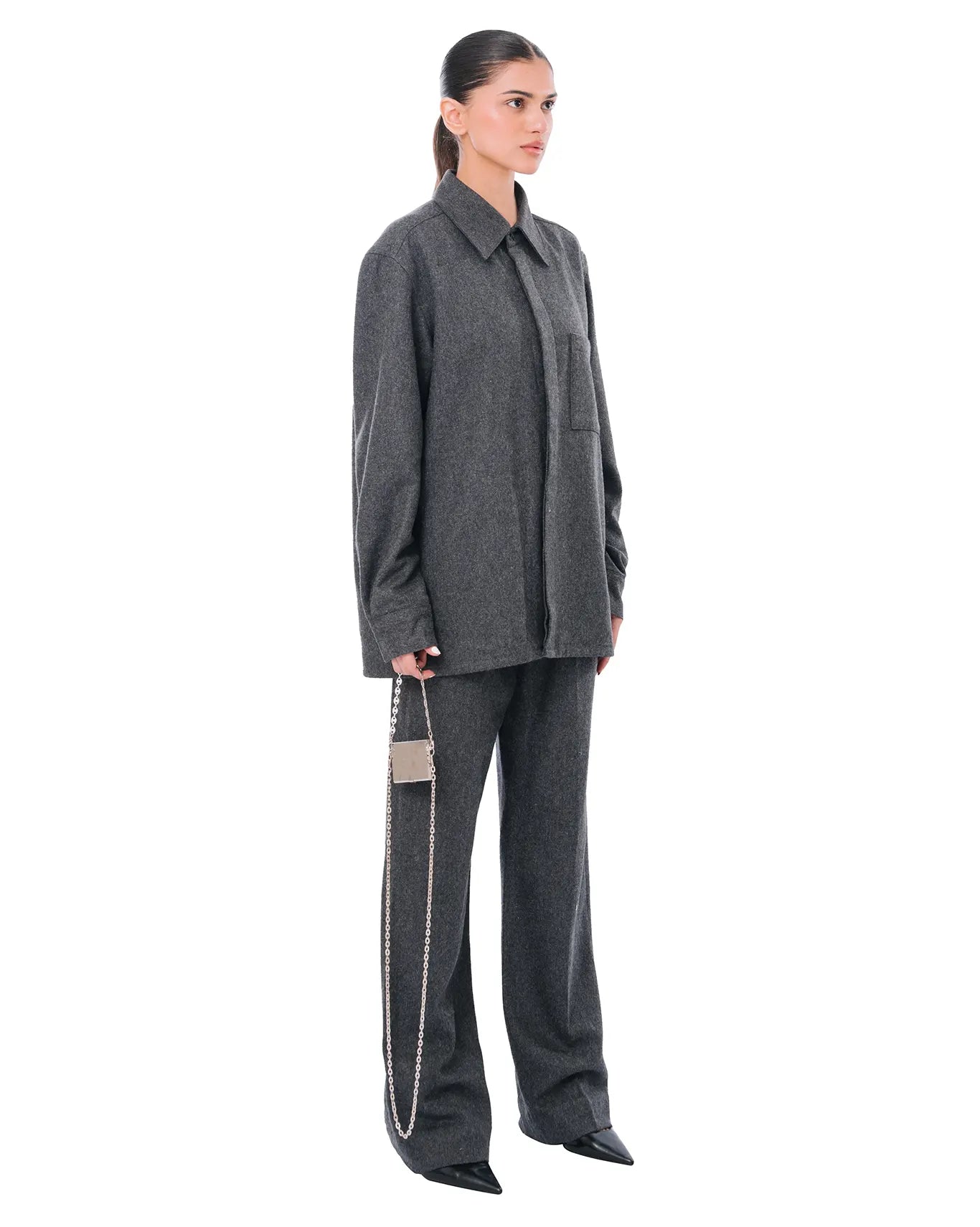 Cyanide Grey Wool Flannel Pants Cult Store