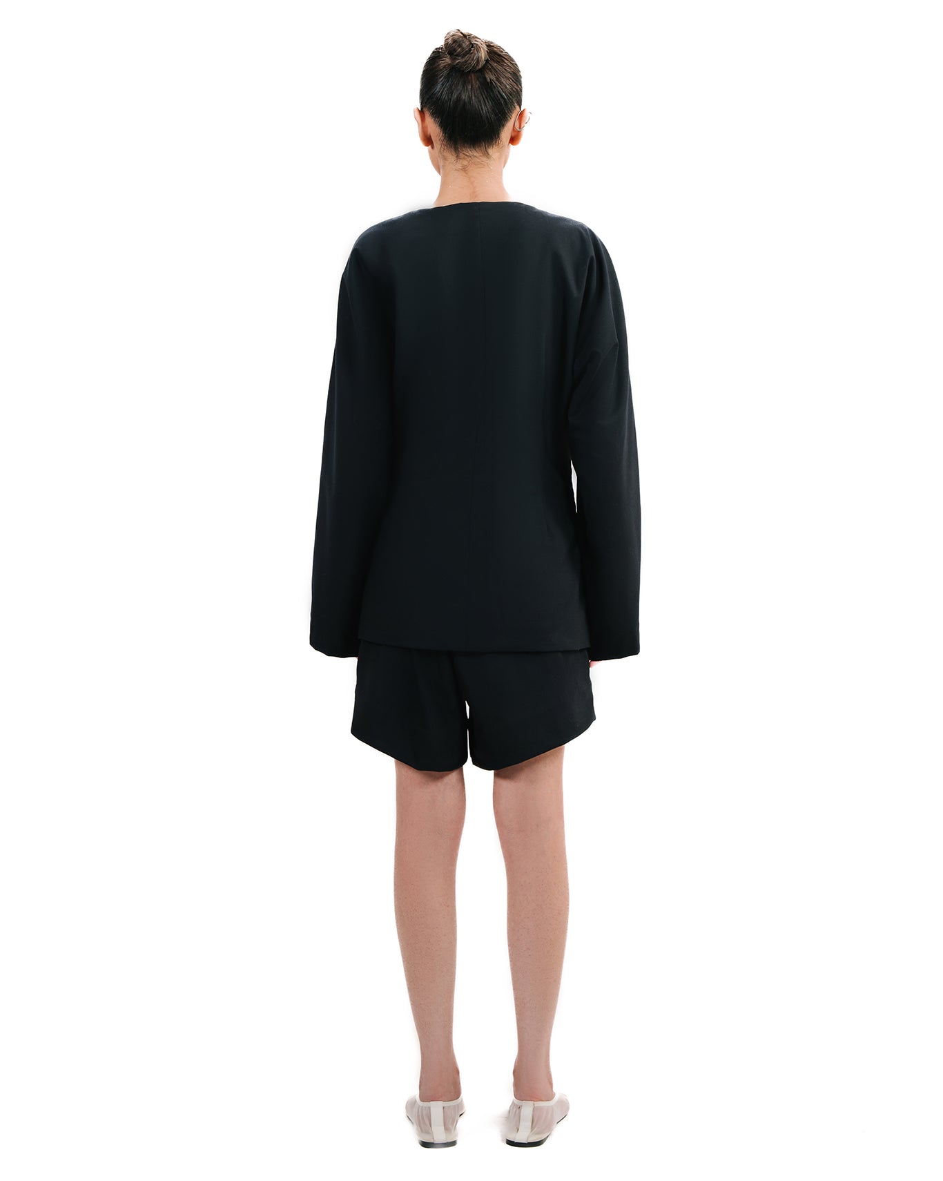 Cyanide Navy Blue Collarless Blazer