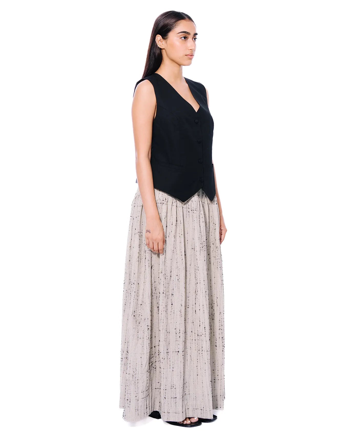 Fern Grey Panel Midi Skirt Cult Store pk Skirts