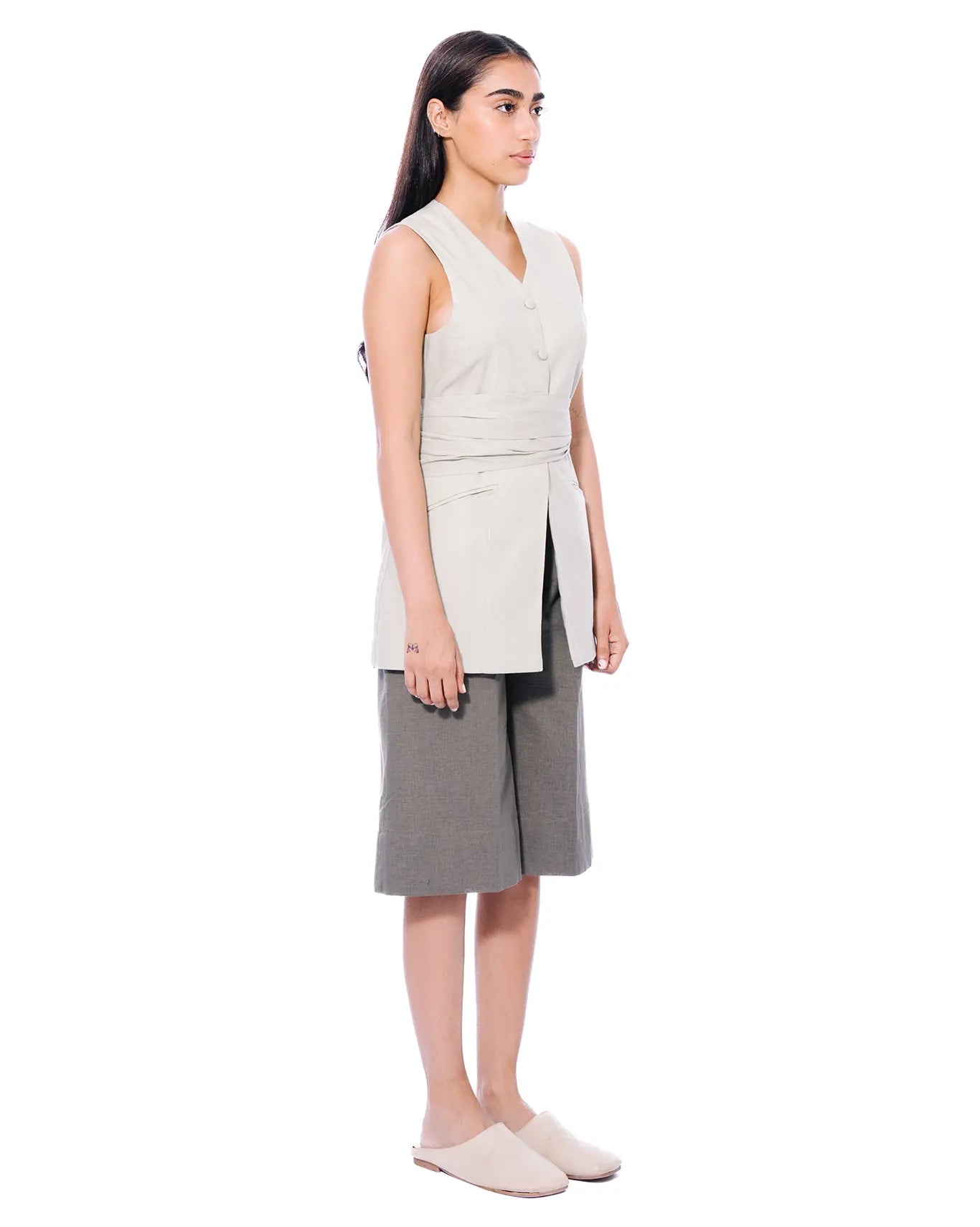 Fern Sage Ease Linen Shorts Cult Store Khi Shorts