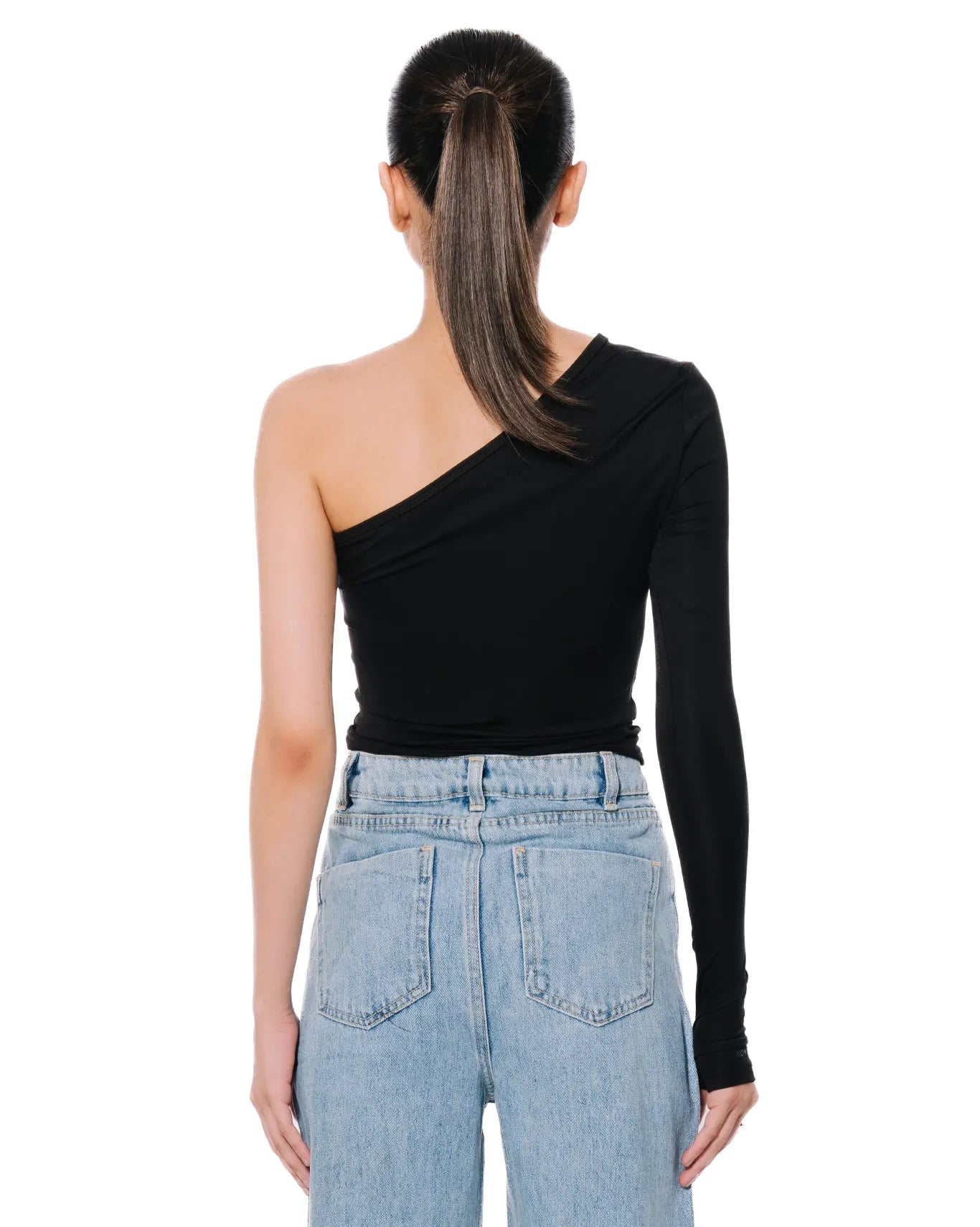 Koyo Black Asymmetric Off Shoulder Top Cult Store
