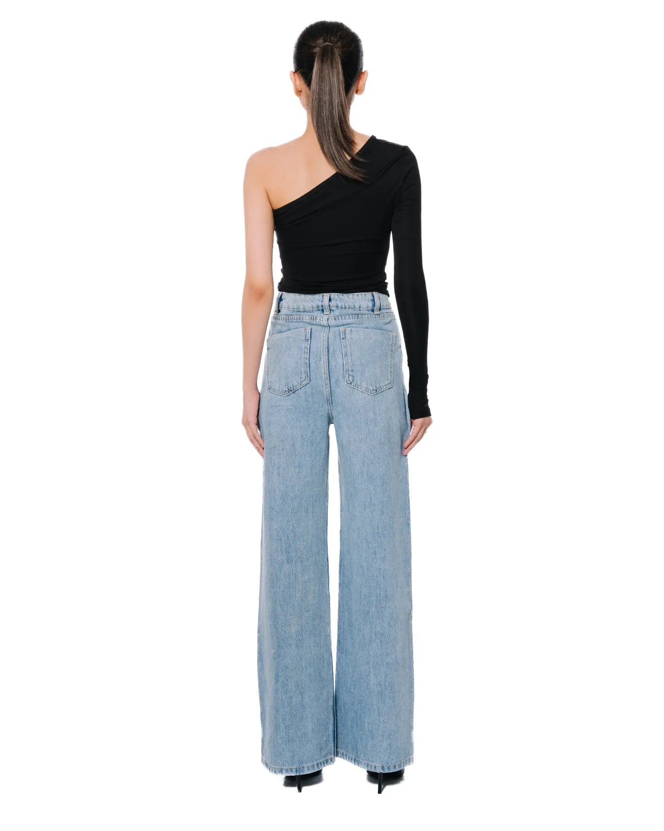 Koyo Black Asymmetric Off Shoulder Top Cult Store